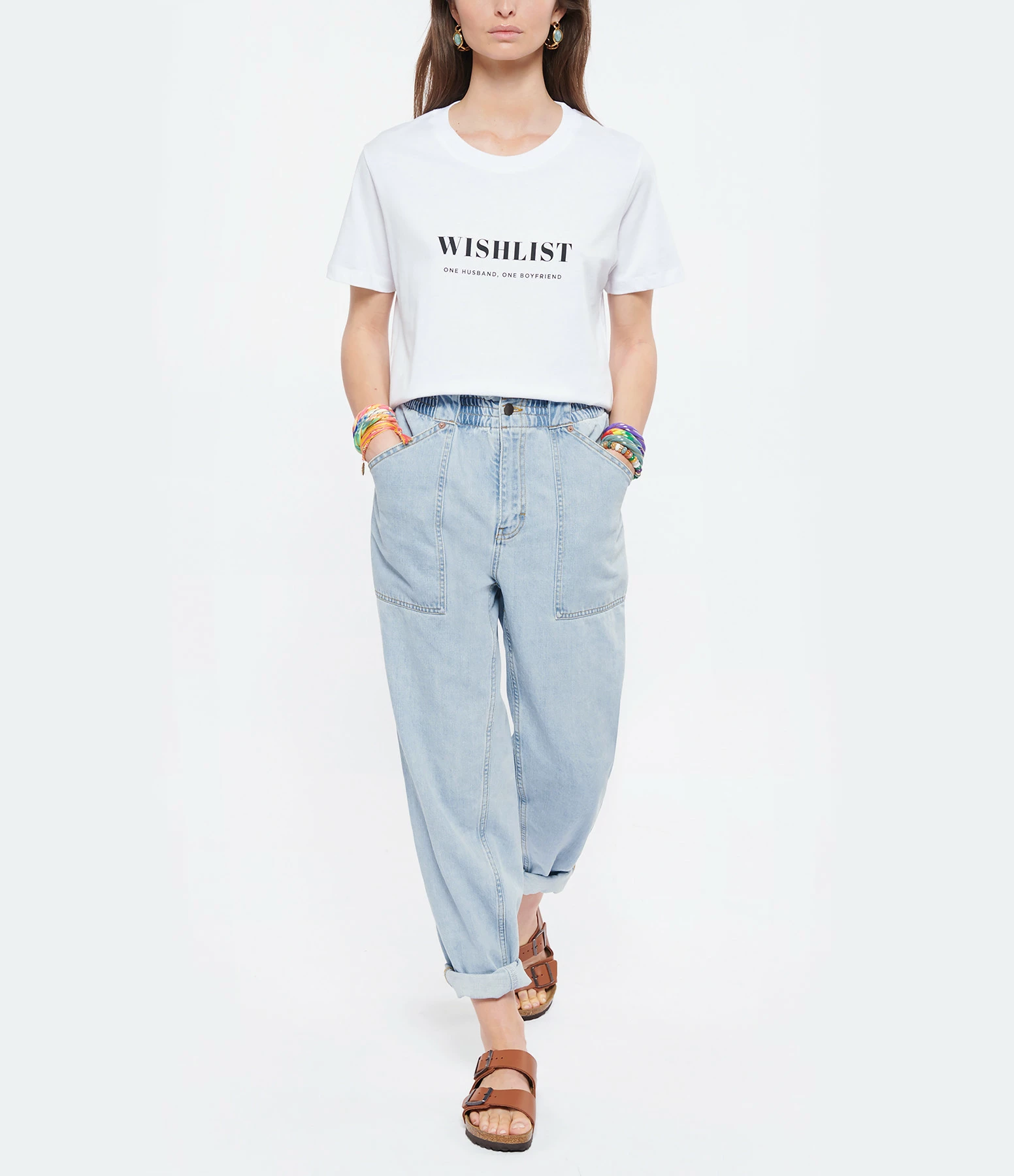 DEAR JULIETTE Tee-shirt Wishlist Coton Biologique Blanc – Image 4