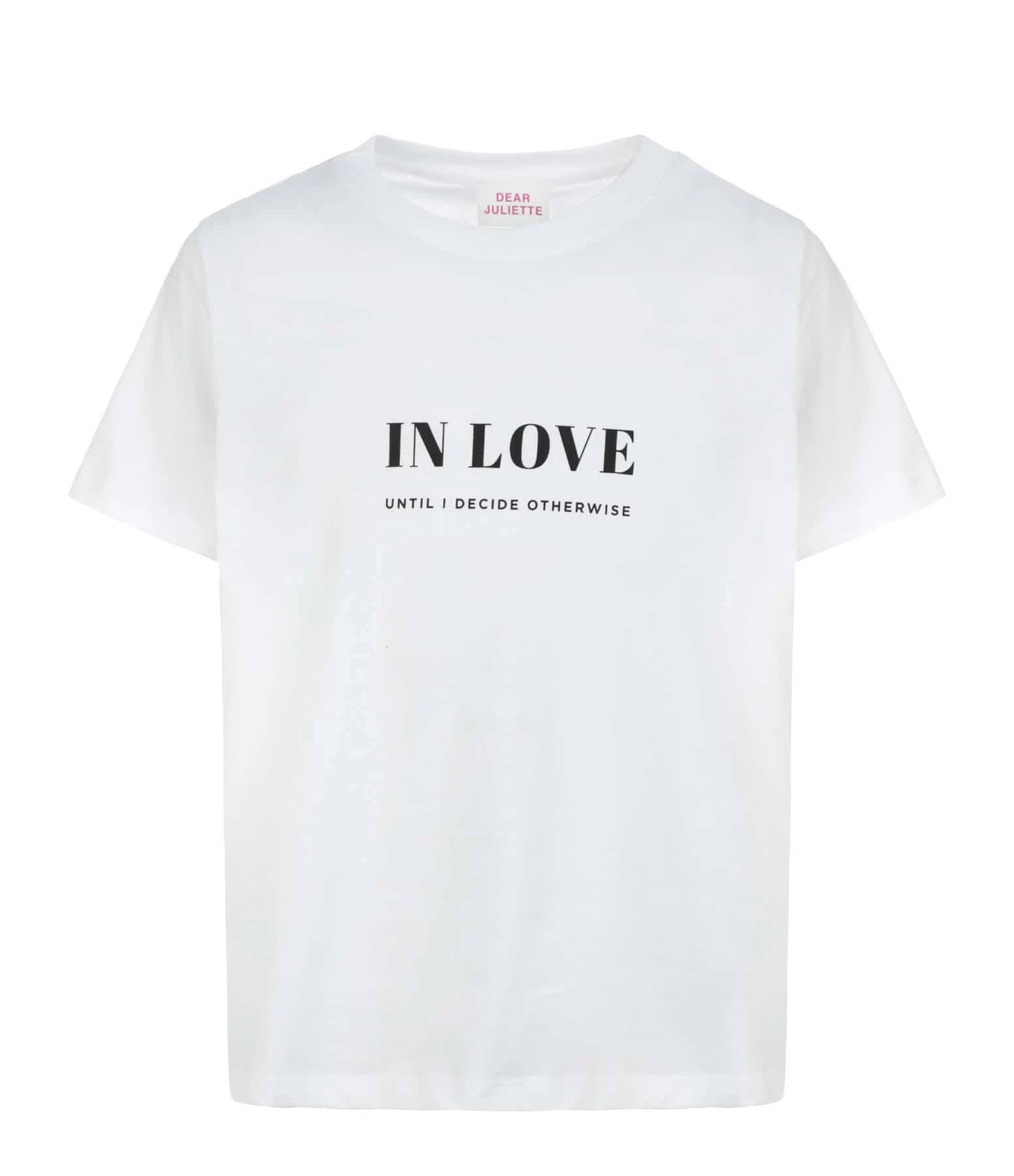 DEAR JULIETTE Tee-shirt In Love Coton Biologique Blanc