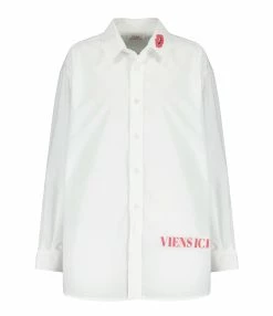 DEAR JULIETTE Chemise Viens Ici Coton Blanc