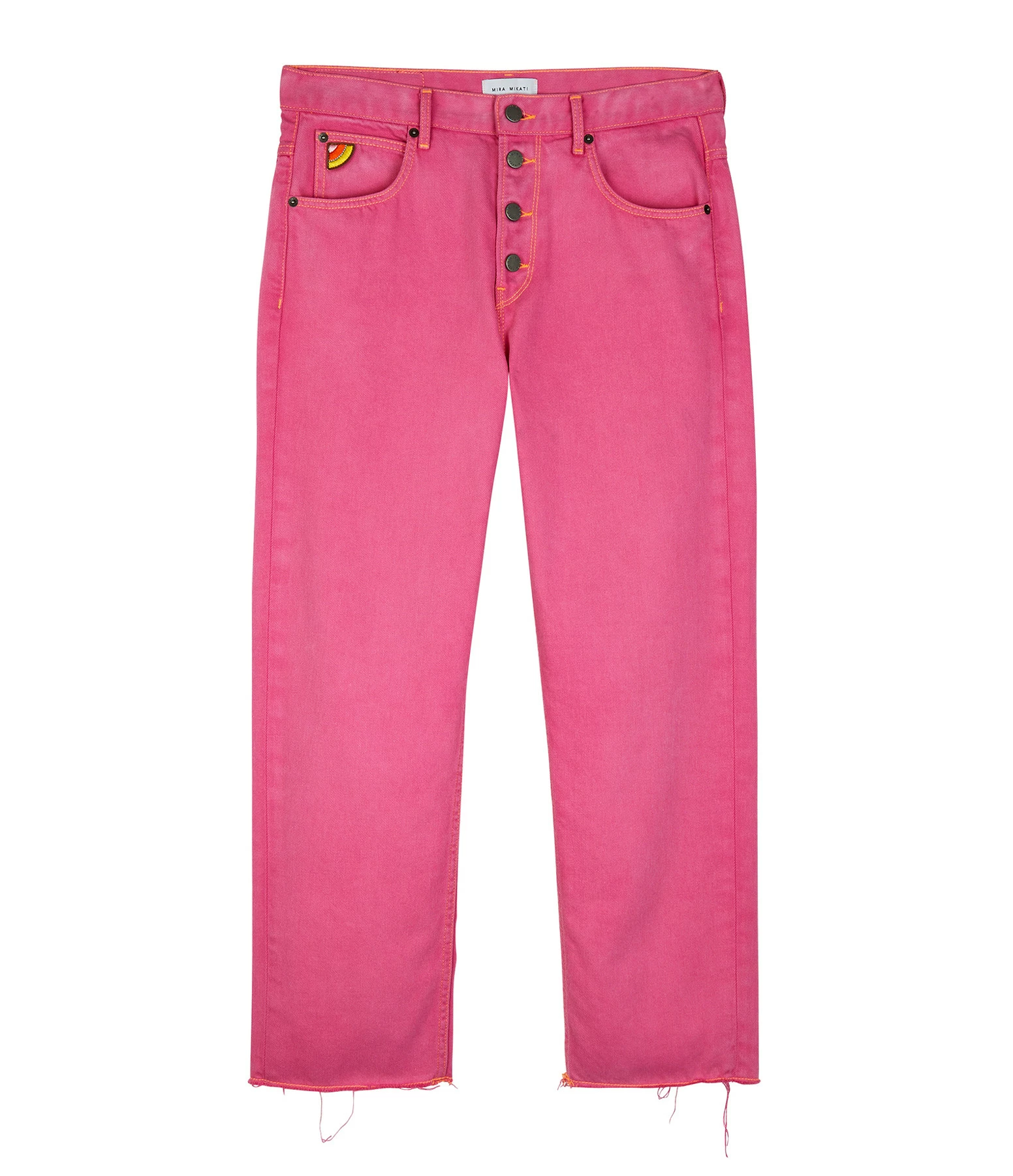 MIRA MIKATI Jean Broderie Coton Rose