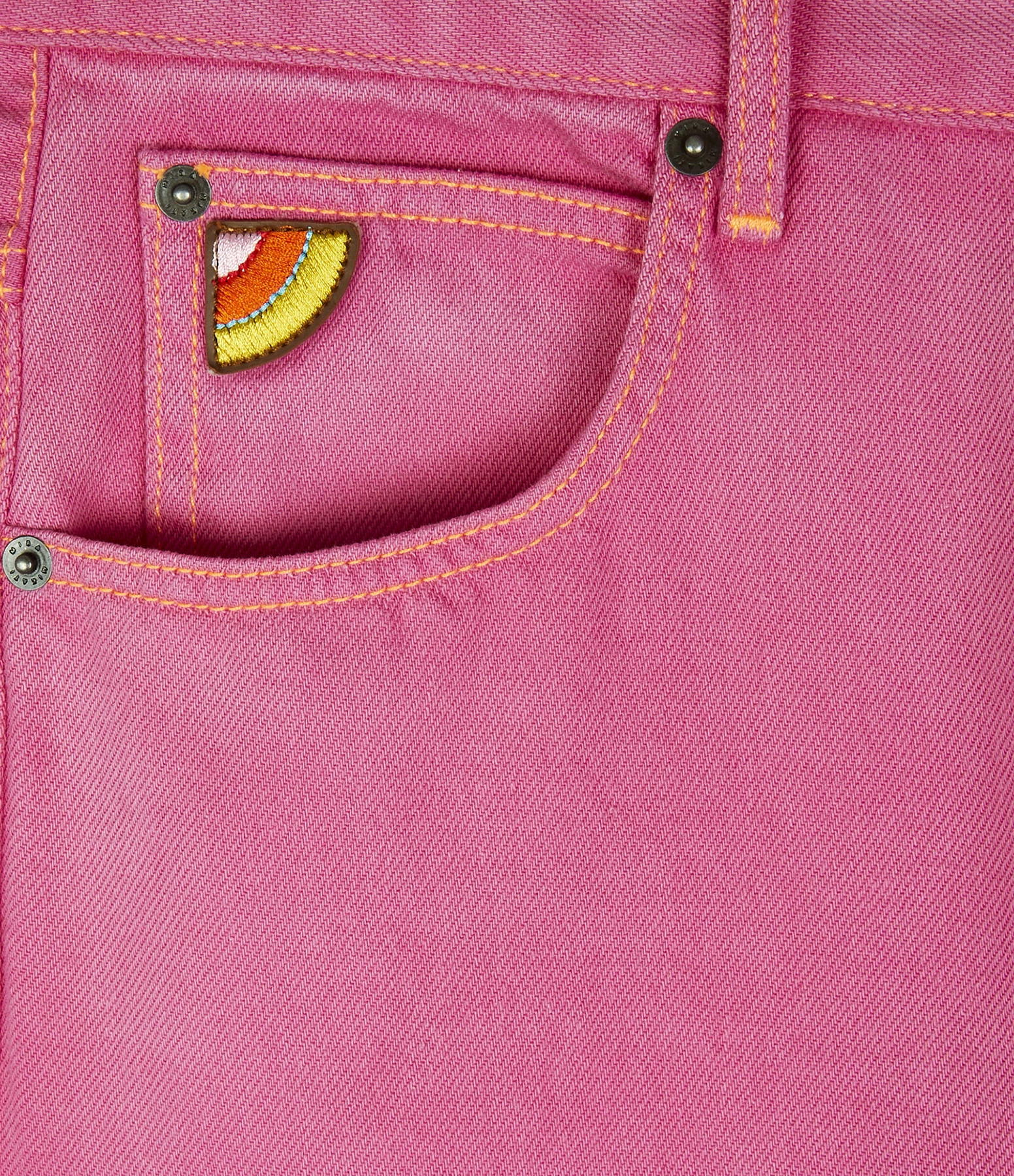 MIRA MIKATI Jean Broderie Coton Rose – Image 3