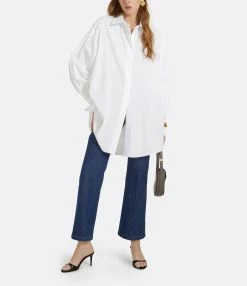 PATOU Robe Chemise Courte Coton Blanc Perle 10 PATOU Robe Chemise Courte Coton Blanc Perle -Boutique de vente ZIMMERMANN dr0860017005w 01 cyrine