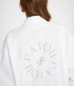 PATOU Robe Chemise Courte Coton Blanc Perle 11 PATOU Robe Chemise Courte Coton Blanc Perle -Boutique de vente ZIMMERMANN dr0860017005w 02 cyrine