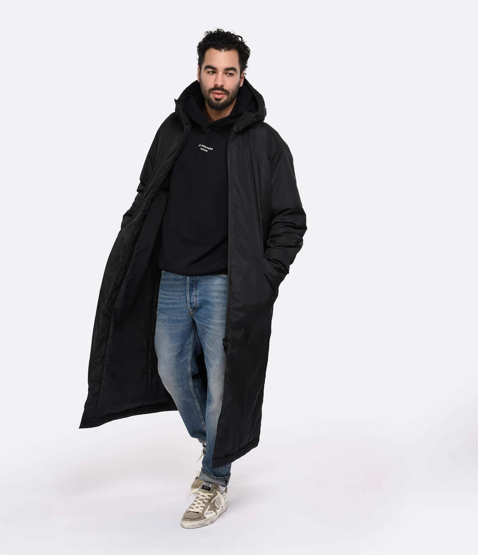 Drole De Monsieur Sweatshirt Hoodie Homme Classique NFPM Coton Noir 8 Drole De Monsieur Sweatshirt Hoodie Homme Classique NFPM Coton Noir – Image 6