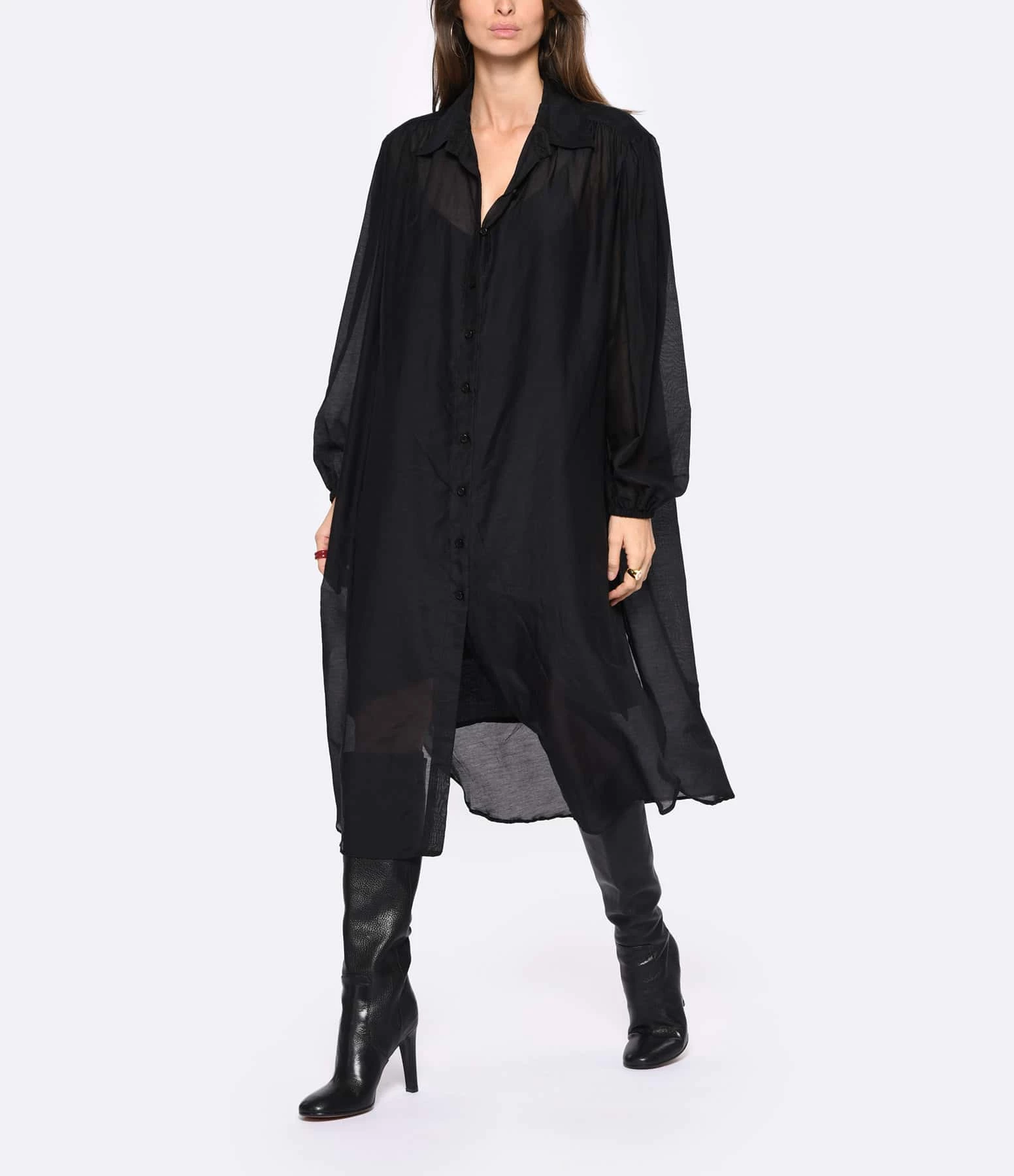 ELOAB Robe Noya Coton Noir – Image 3