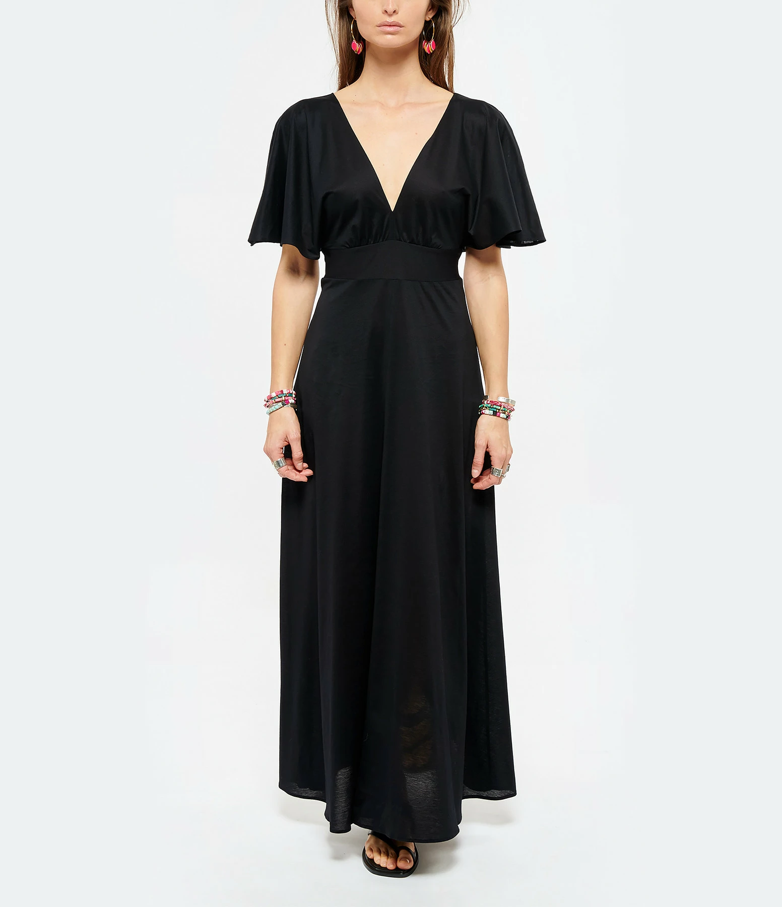 ERES Robe Aurore Coton Noir – Image 2