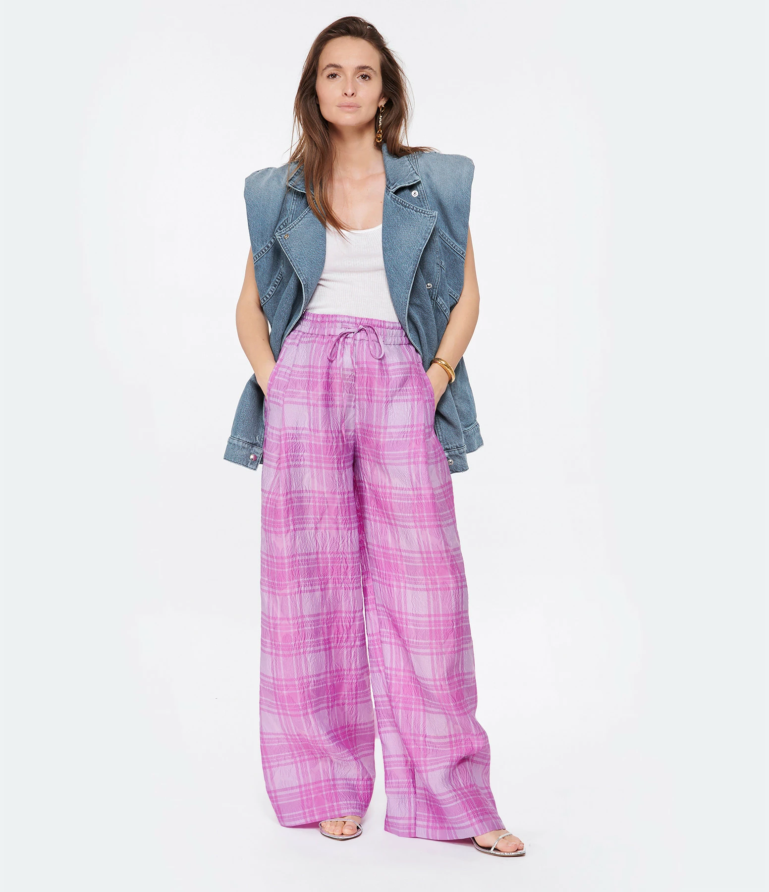 ESSENTIEL ANTWERP Pantalon Évasé Donuts Lila – Image 2