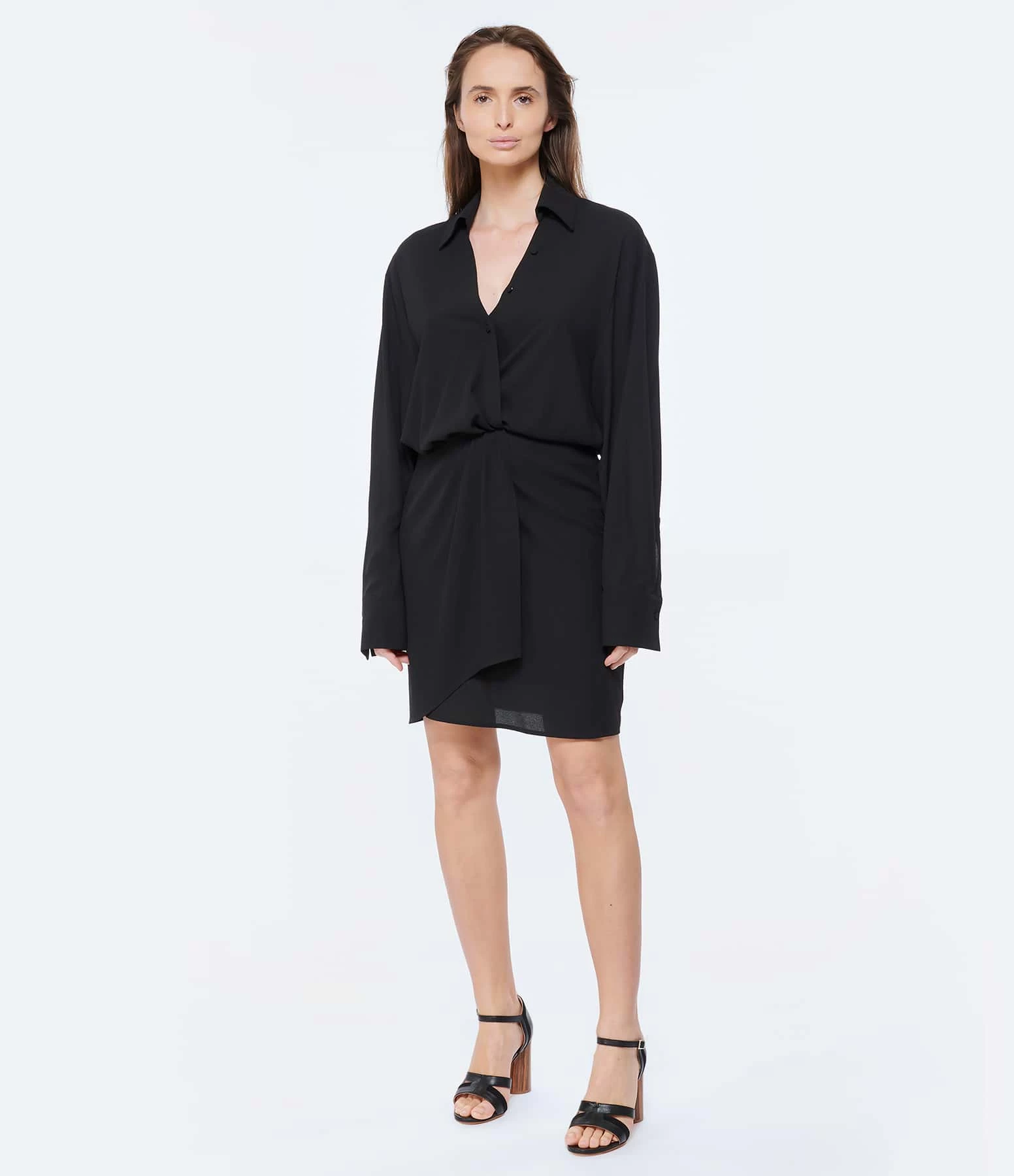 ESSENTIEL ANTWERP Robe Mini Dorsey Coton Noir – Image 2