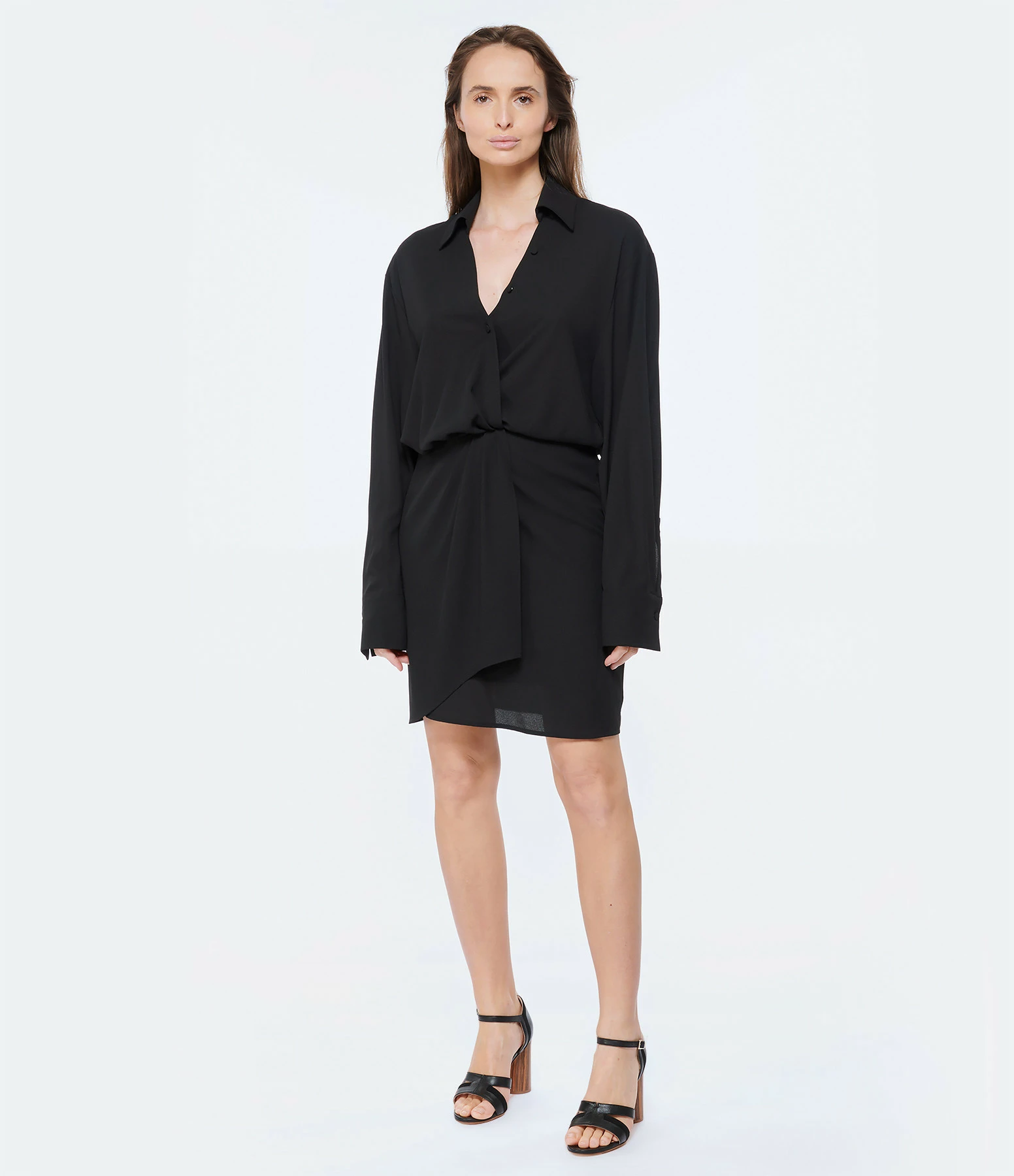 ESSENTIEL ANTWERP Robe Mini Dorsey Coton Noir – Image 3