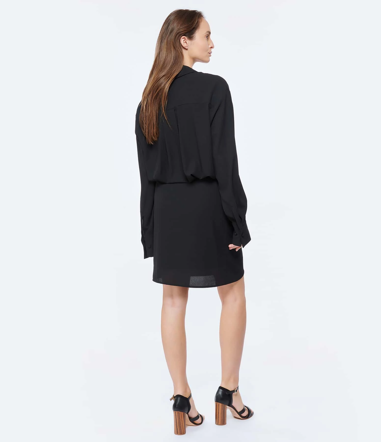 ESSENTIEL ANTWERP Robe Mini Dorsey Coton Noir – Image 3