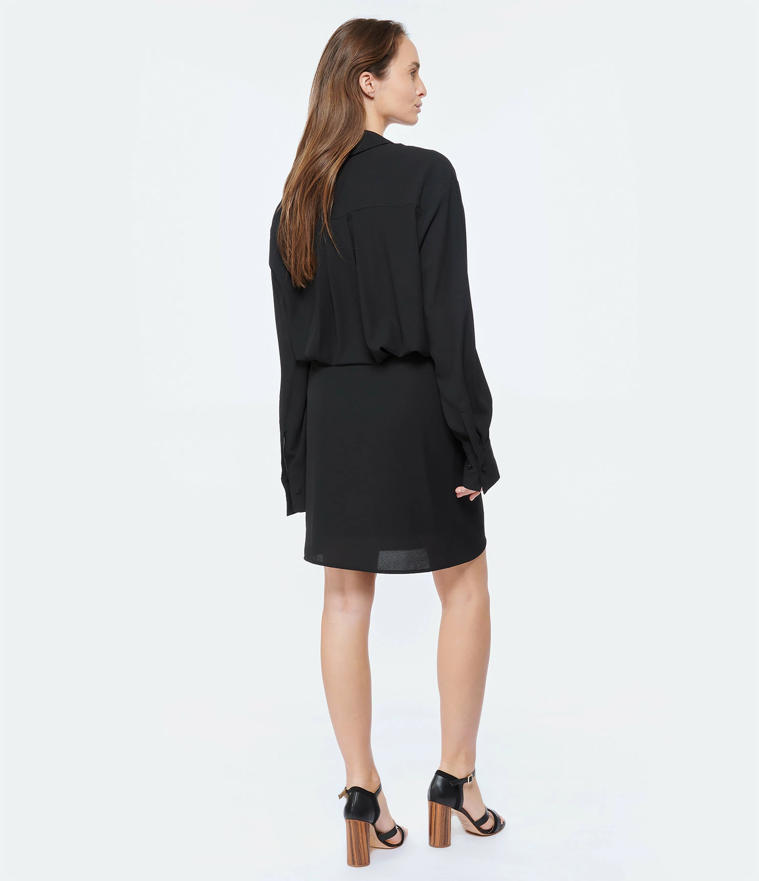 ESSENTIEL ANTWERP Robe Mini Dorsey Coton Noir – Image 4