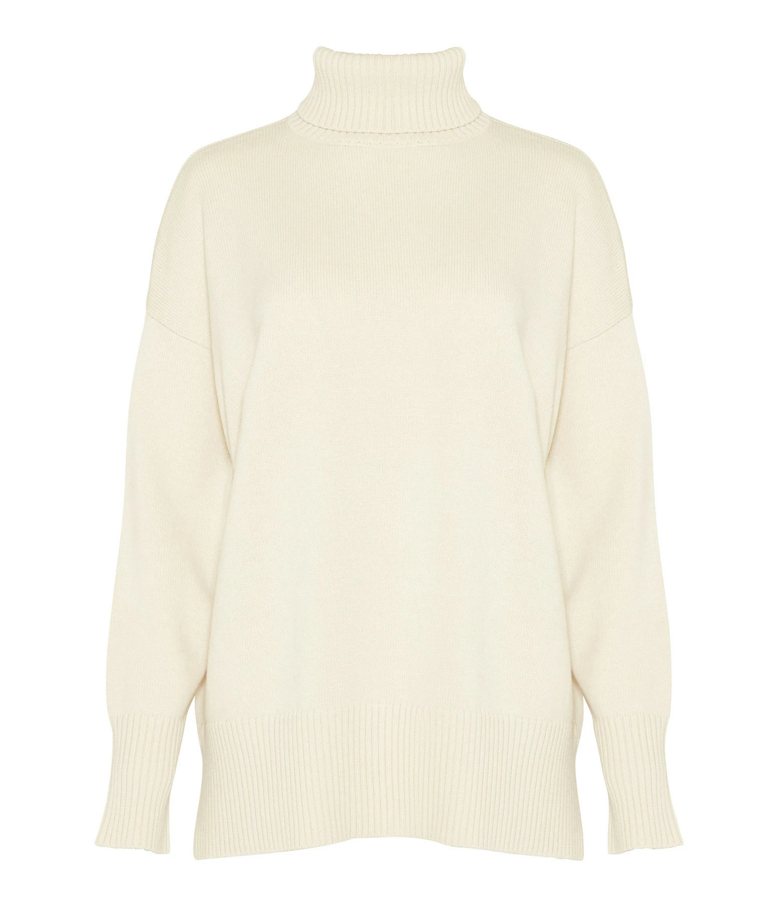 MAISON STANDARDS Pull Col Roulé Eugénie Écru