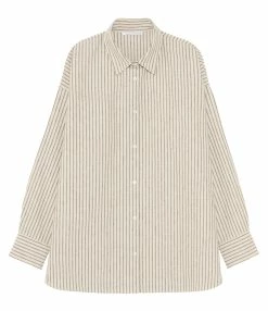 MAISON STANDARDS Chemise Linda Lin Rayures Noir