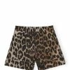 Ganni Short Sheer Voile Léopard