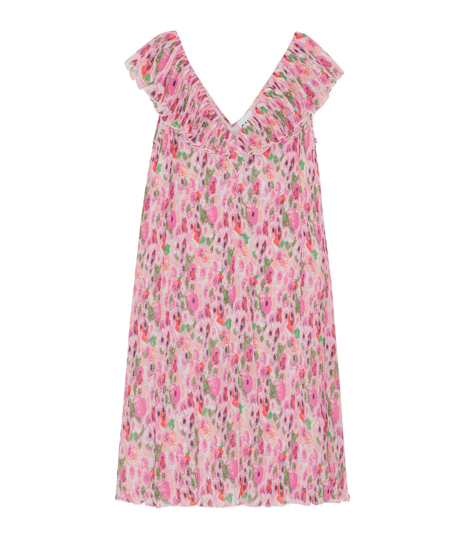 Ganni Robe Midi Georgette Sugar Plum