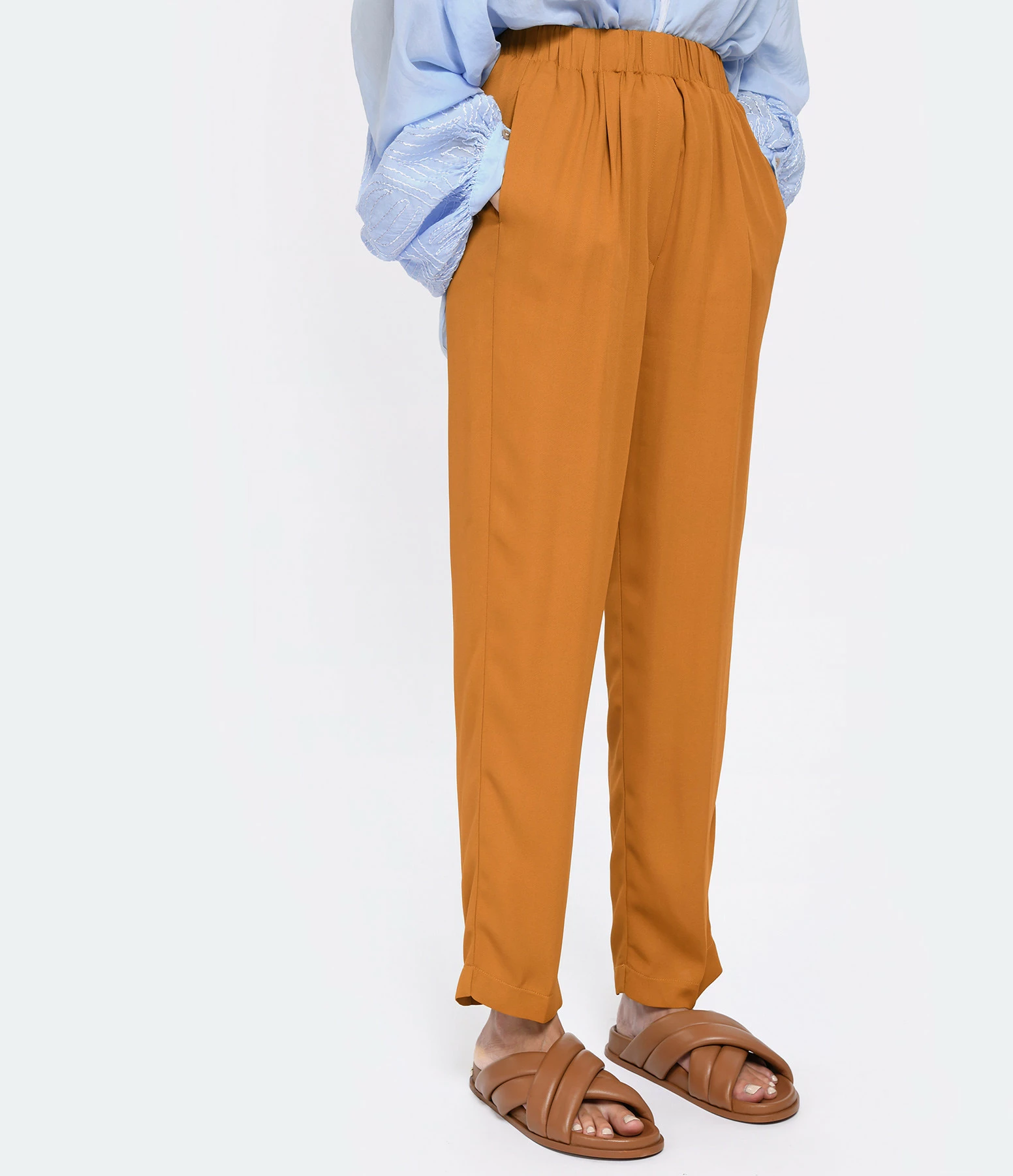 FORTE_FORTE Pantalon Georgette Ambre – Image 4