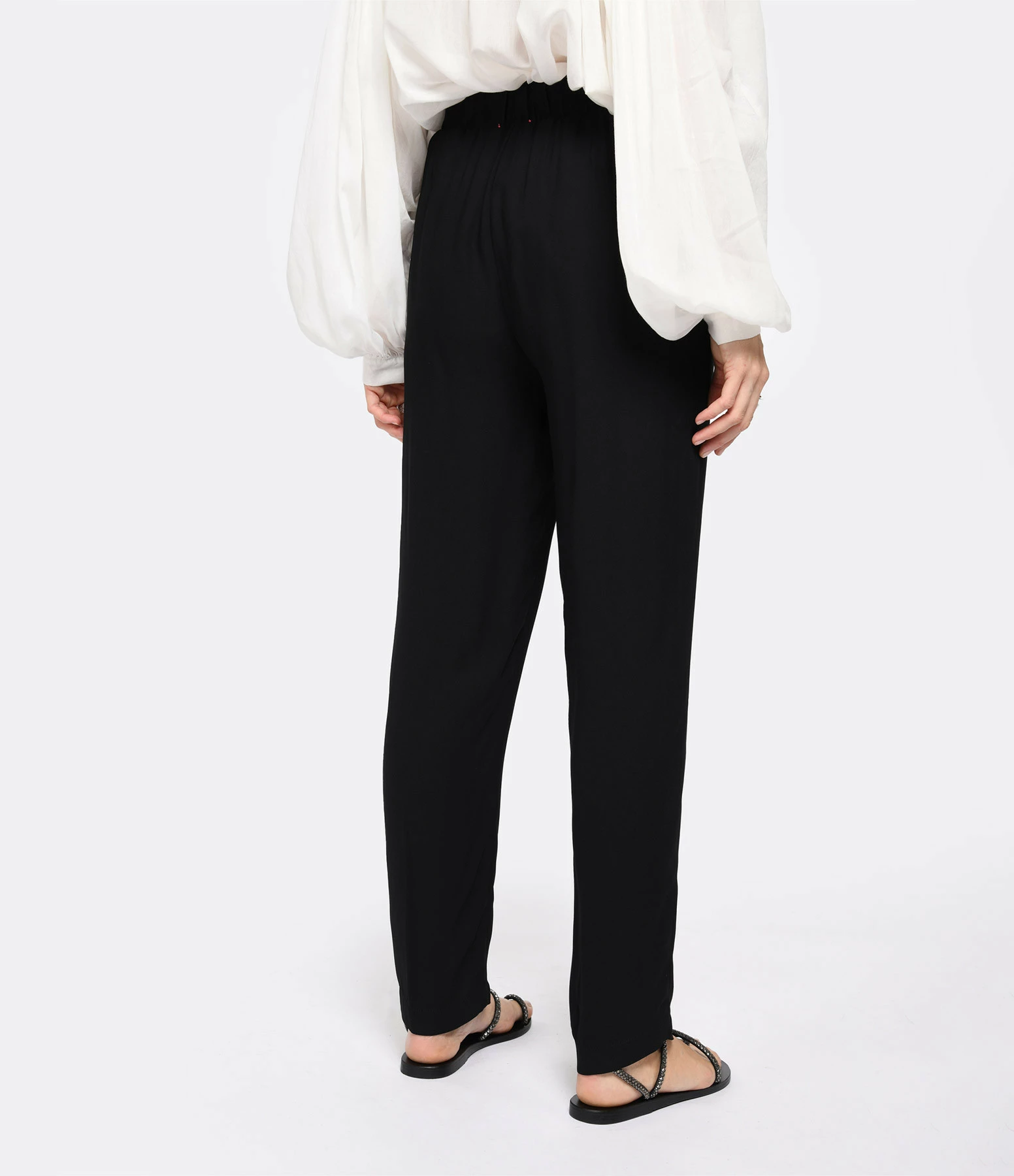 FORTE_FORTE Pantalon Georgette Noir – Image 5
