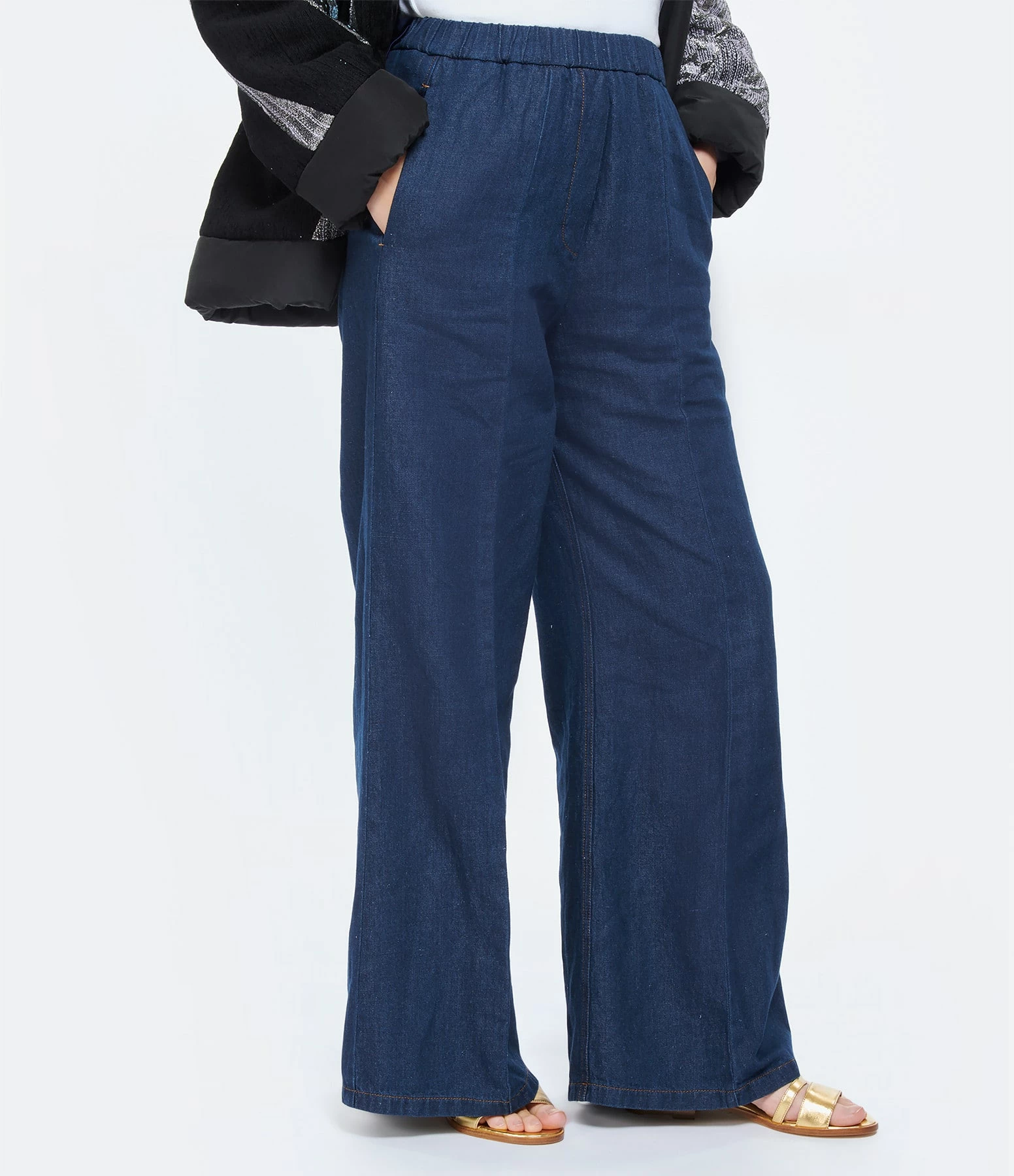 FORTE_FORTE Pantalon Coton Denim Indigo – Image 3