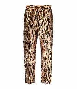 FORTE_FORTE Pantalon Lurex Imprimé Marron