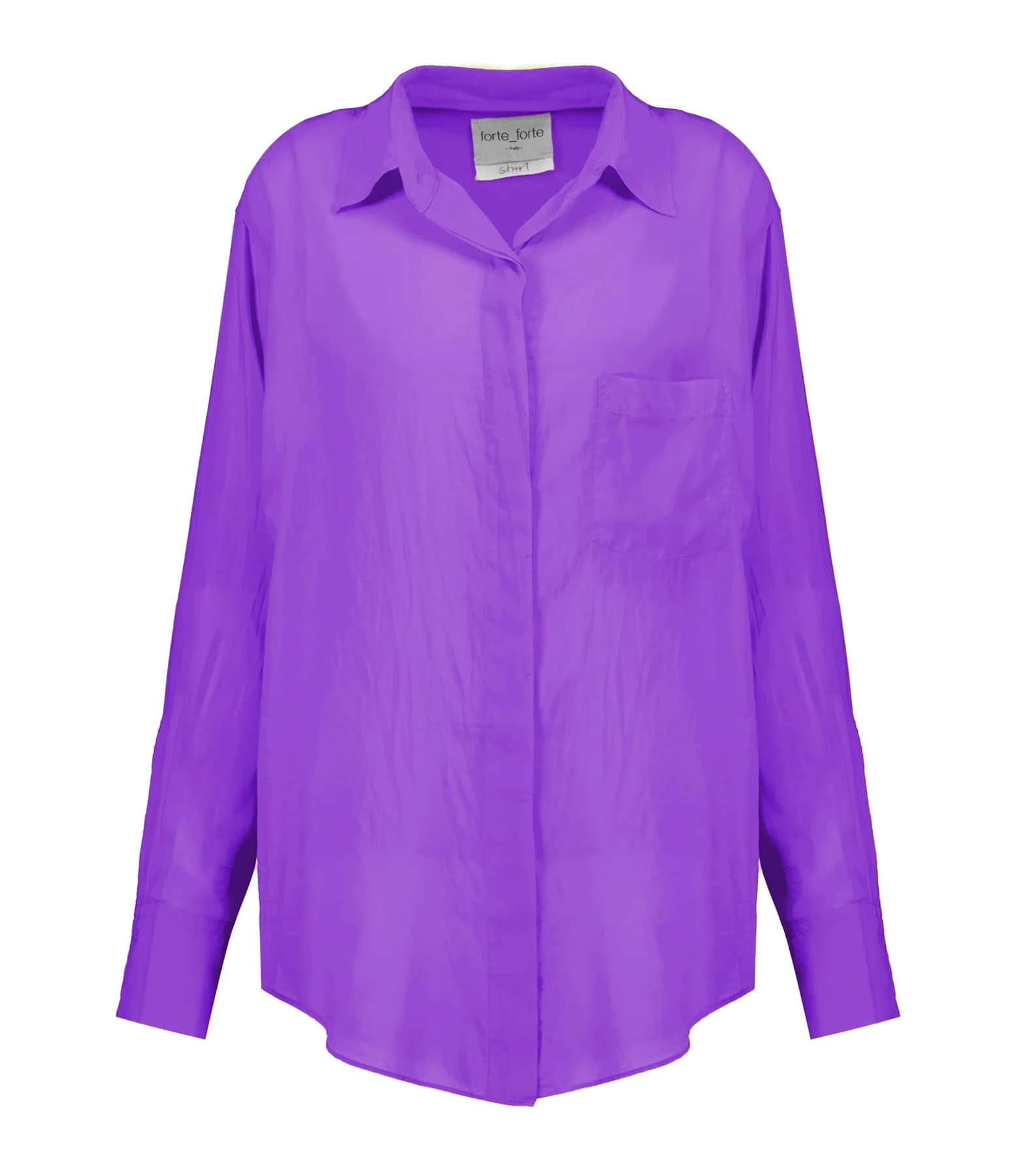 FORTE_FORTE Chemise Oversize Coton Violet
