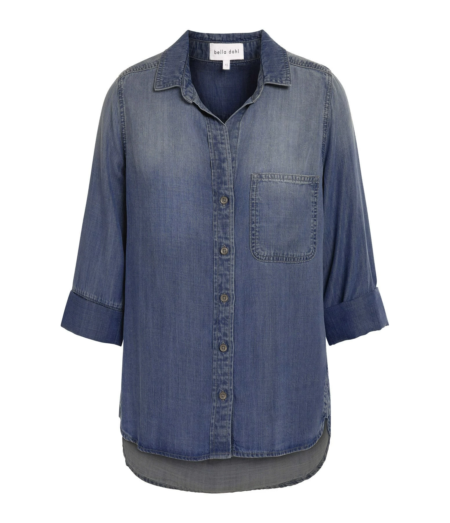 Bella Dahl Chemise Tail Button Down Dark Ombre Wash