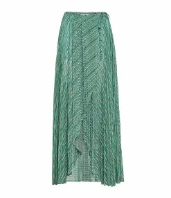 FORTE_FORTE Jupe Longue Lurex Émeraude