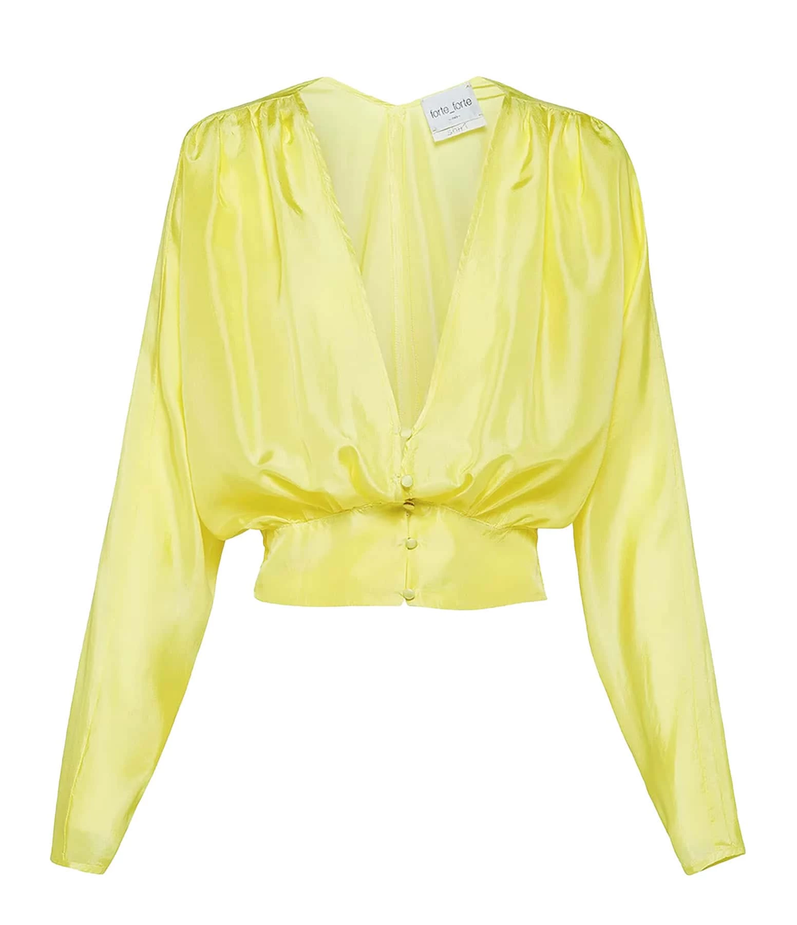 FORTE_FORTE Blouse Soie Jaune