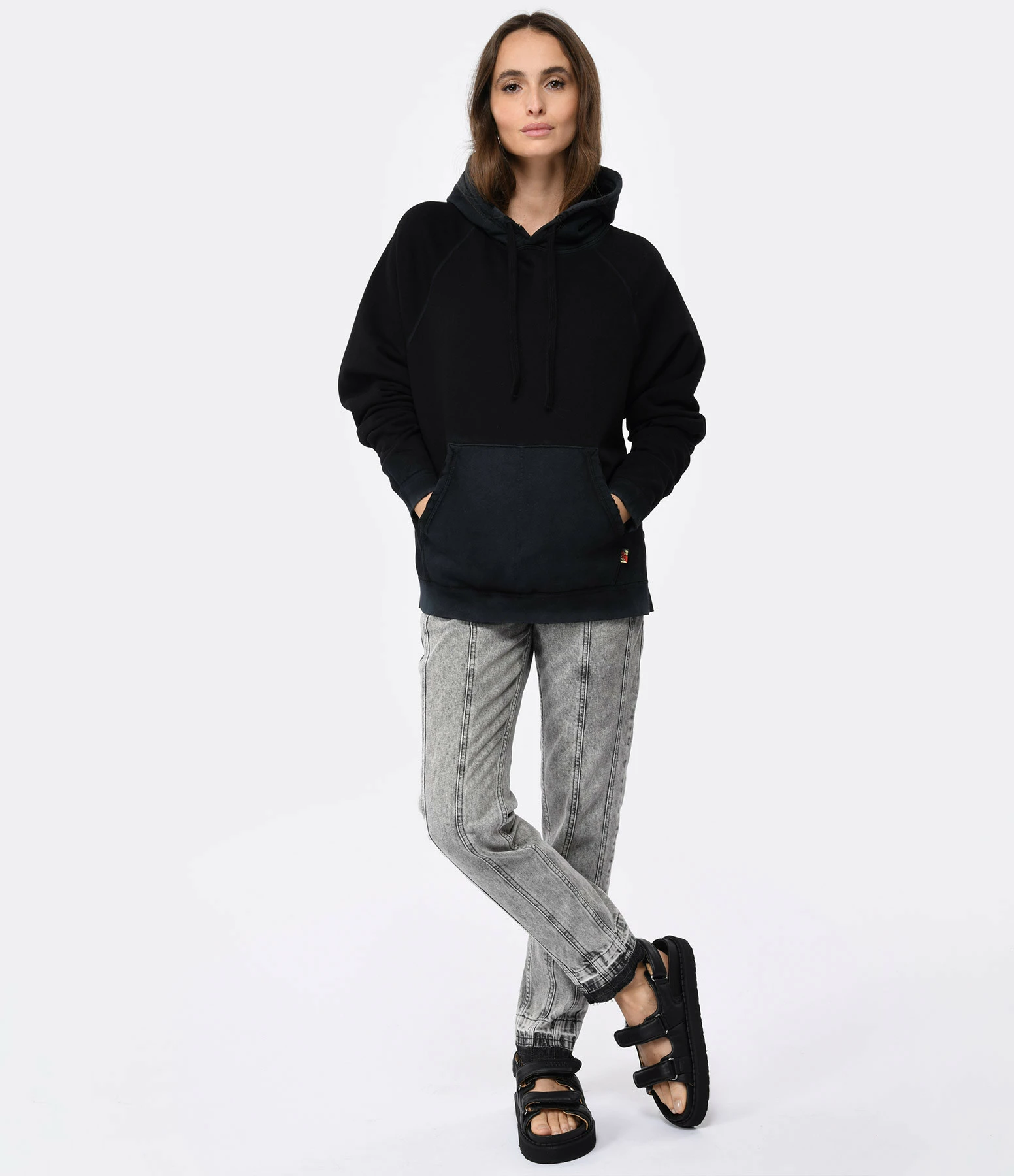FREECITY Sweatshirt Hoodie Big Terrys Coton Superblack 6 FREECITY Sweatshirt Hoodie Big Terrys Coton Superblack – Image 4