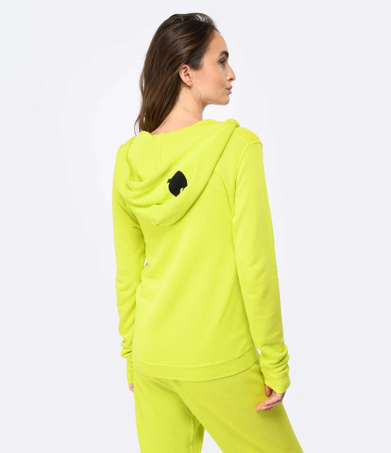 FREECITY Sweatshirt Hoodie Superfluff Zip Glowlight Yellow – Image 4