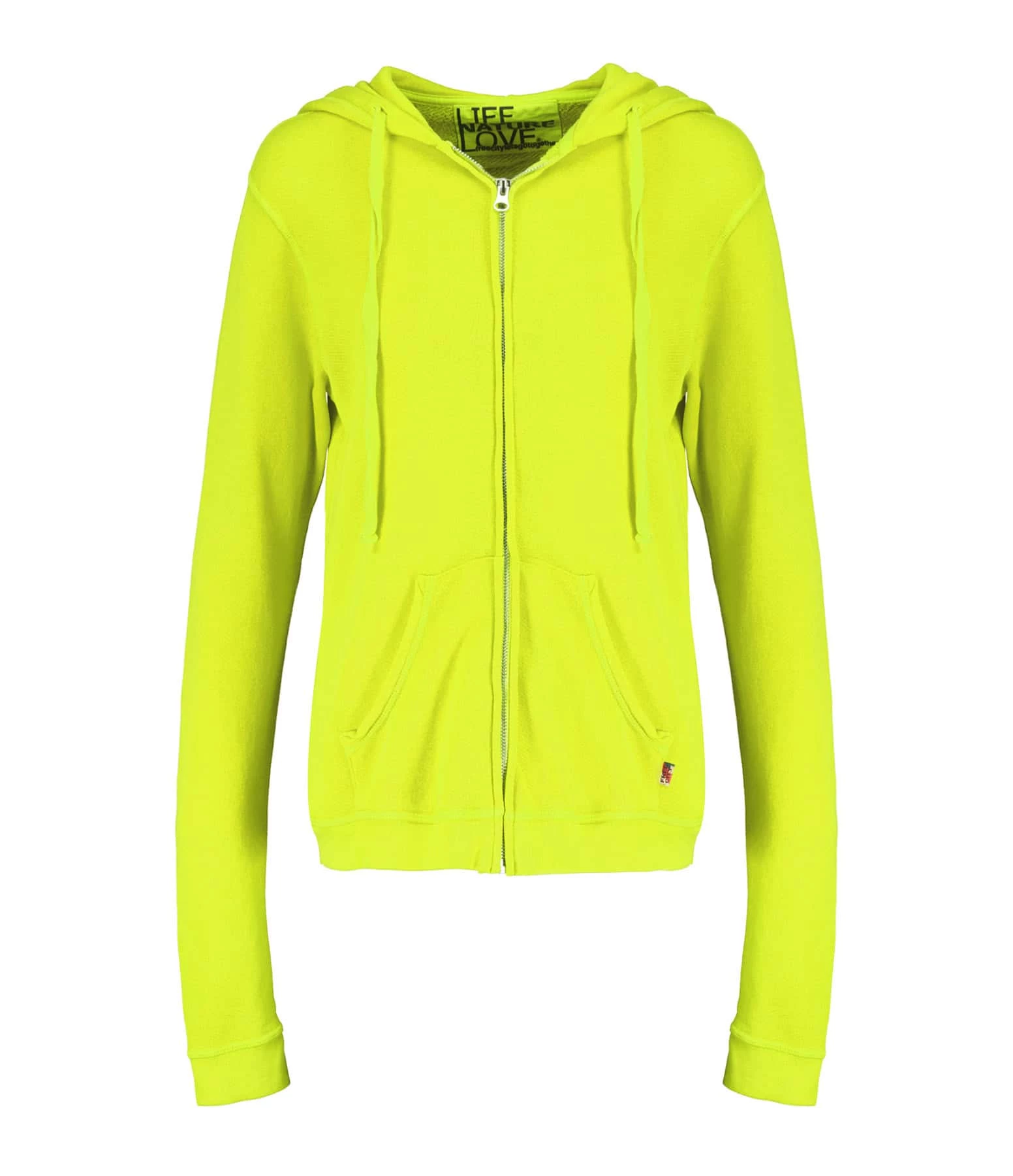 FREECITY Sweatshirt Hoodie Superfluff Zip Glowlight Yellow
