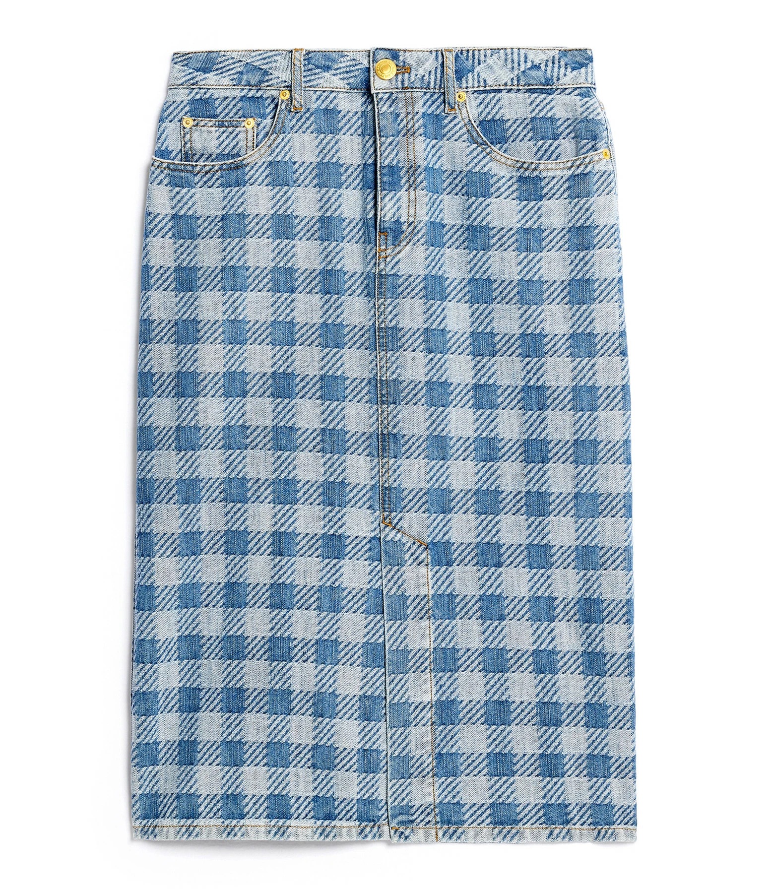 AMI Paris Jupe Mi-Longue Coton Bleu Javel 3 AMI Paris Jupe Mi-Longue Coton Bleu Javel