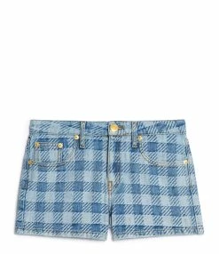 AMI Paris Short Denim Coton Bleu Javel