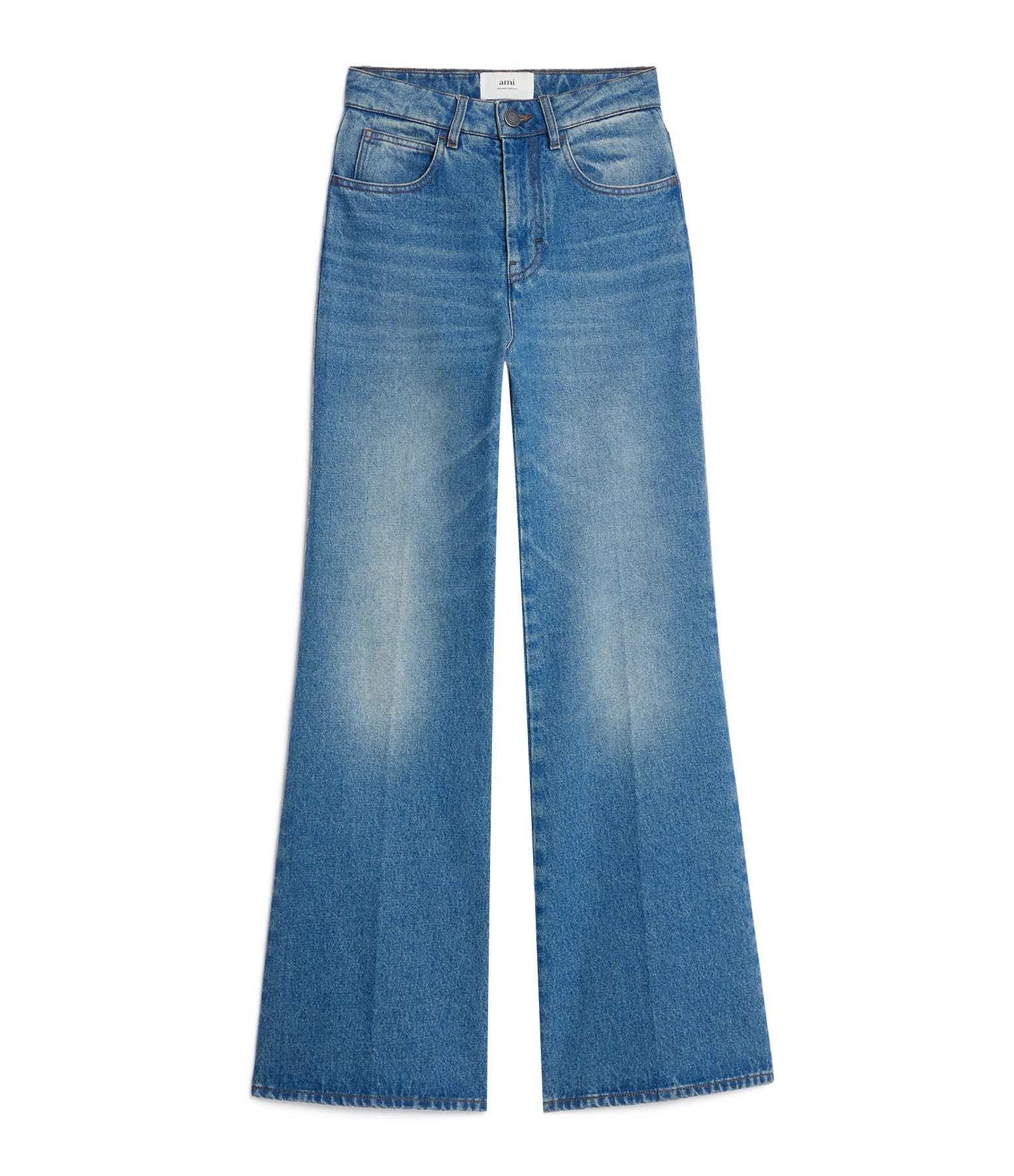 AMI Paris Jean Coton Bleu Usé