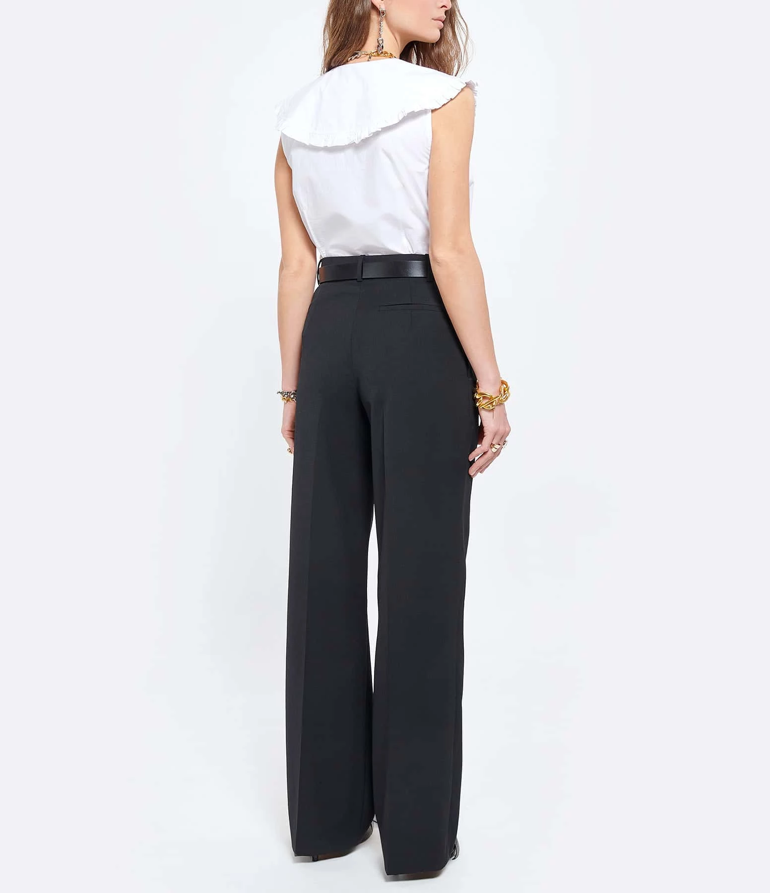 Ganni Top Coton Popeline Blanc – Image 5