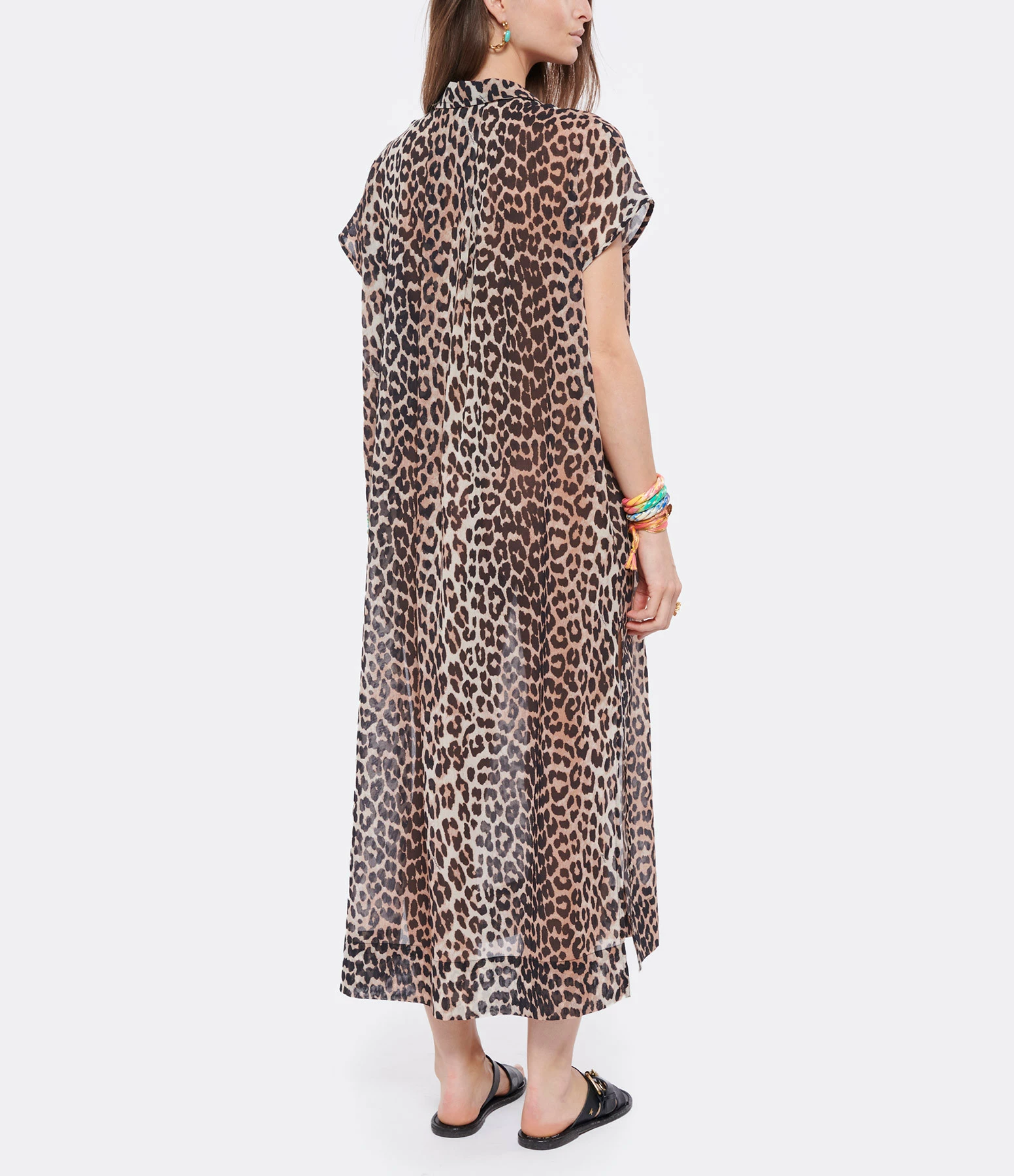 Ganni Caftan Coton Organique Léopard – Image 3