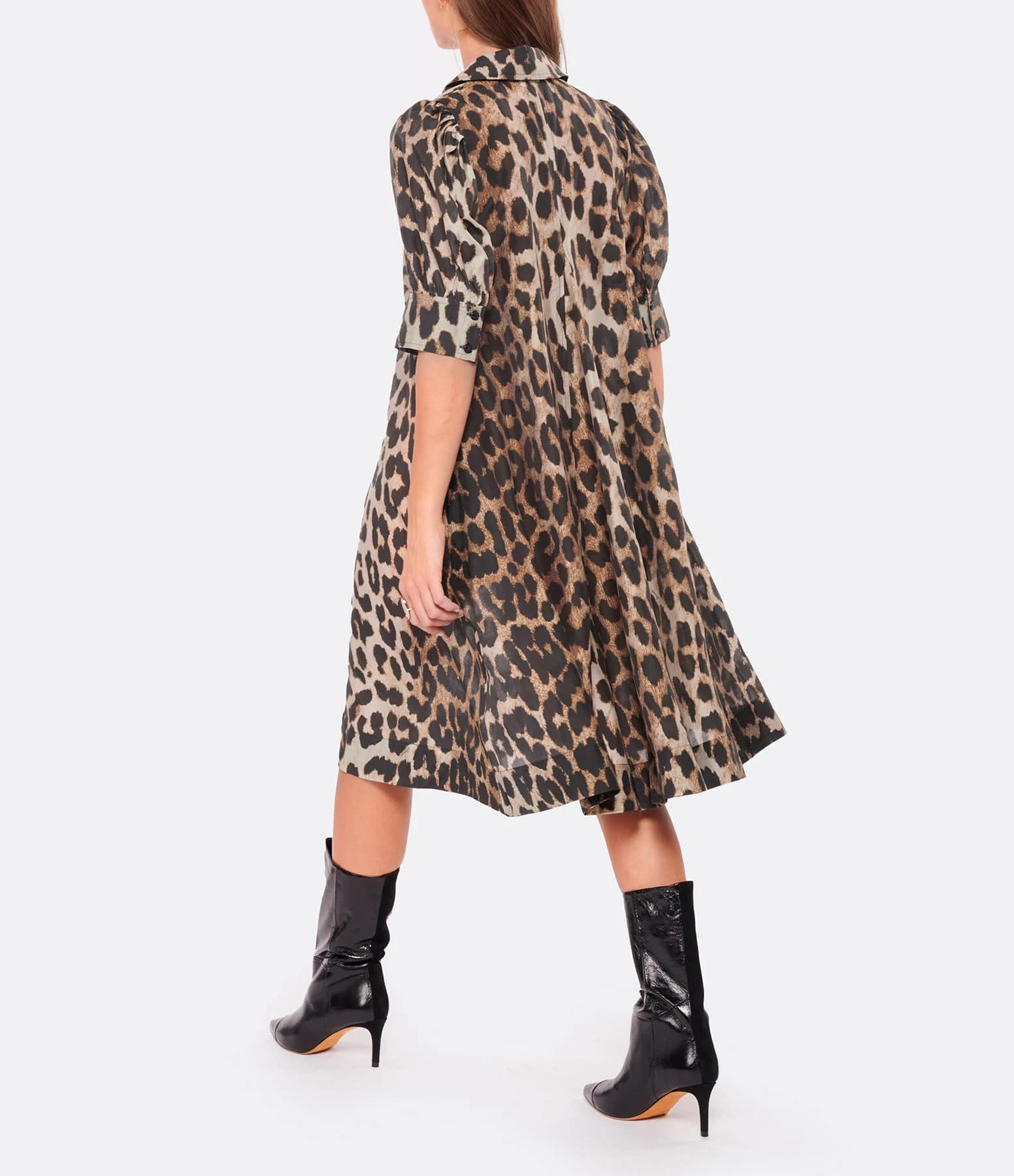 Ganni Robe Sheer Voile Léopard – Image 3