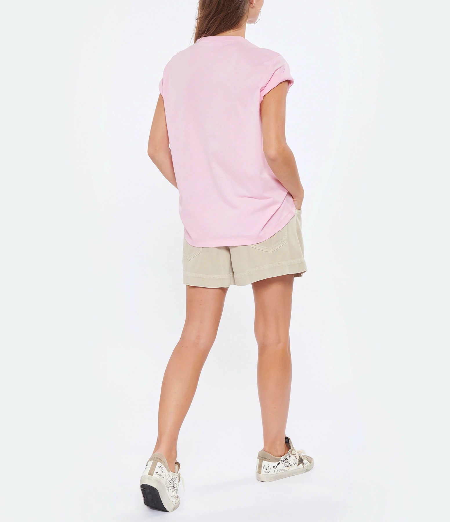 Ganni Tee-shirt Smiley Coton Organique Lilac Sachet – Image 4