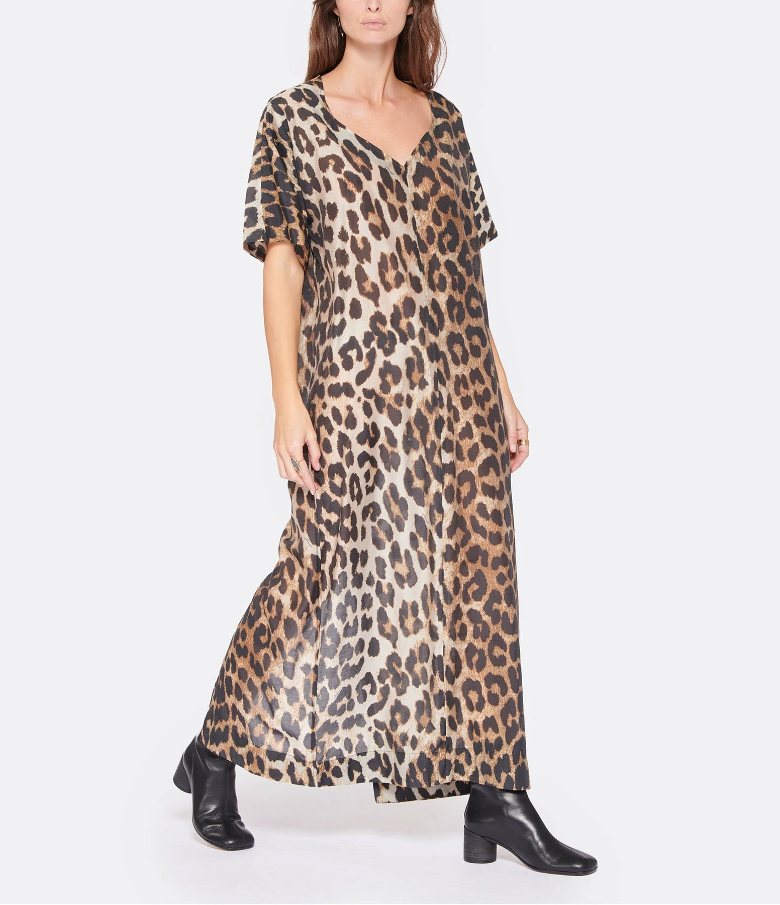 Ganni Robe Sheer Voile Léopard – Image 2