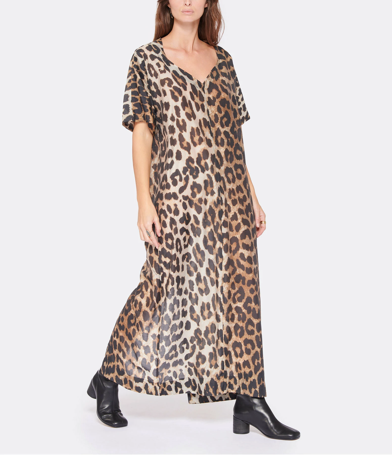 Ganni Robe Sheer Voile Léopard – Image 2