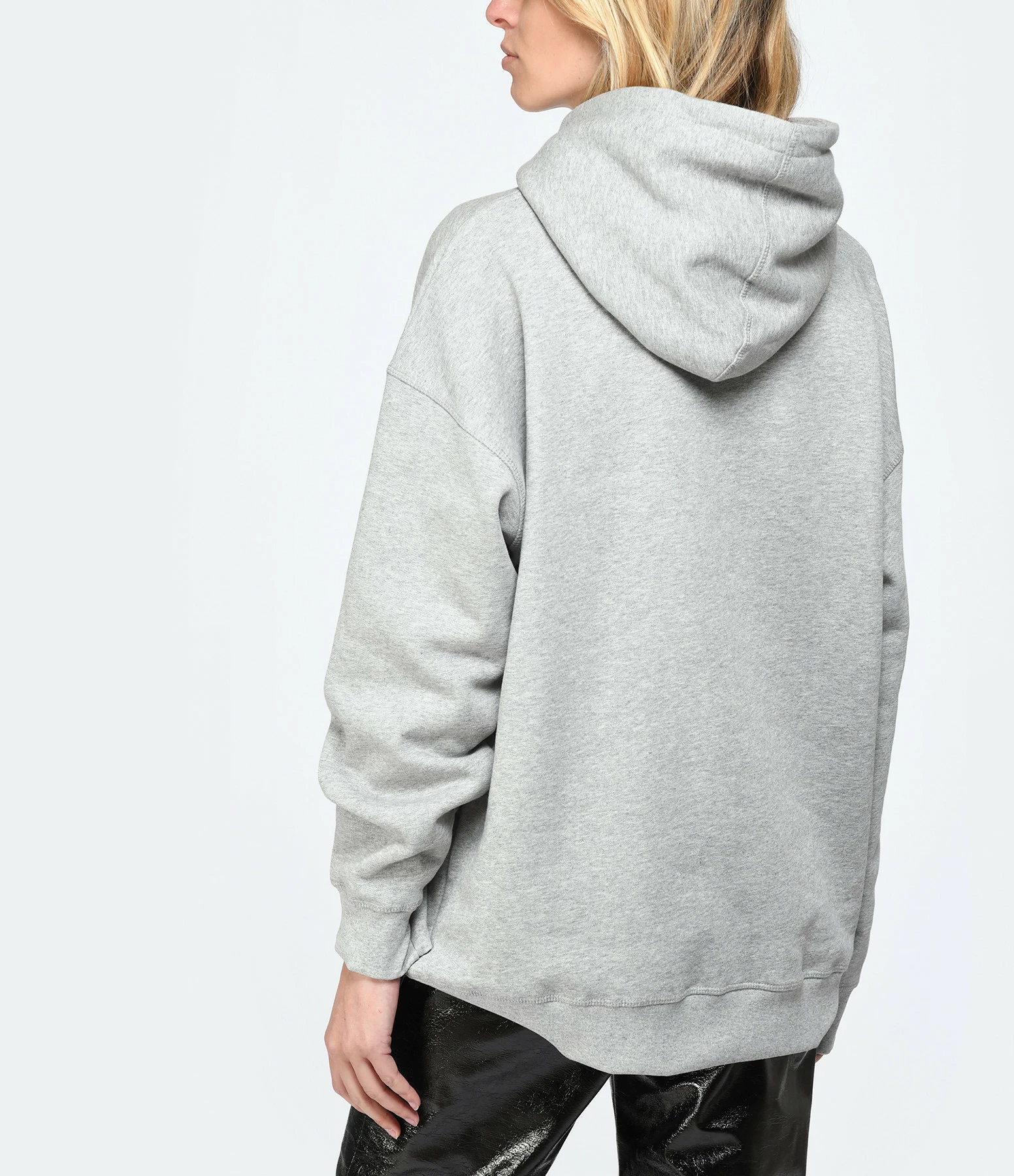 Ganni Sweatshirt Hoodie Oversize Coton Organique Gris – Image 4