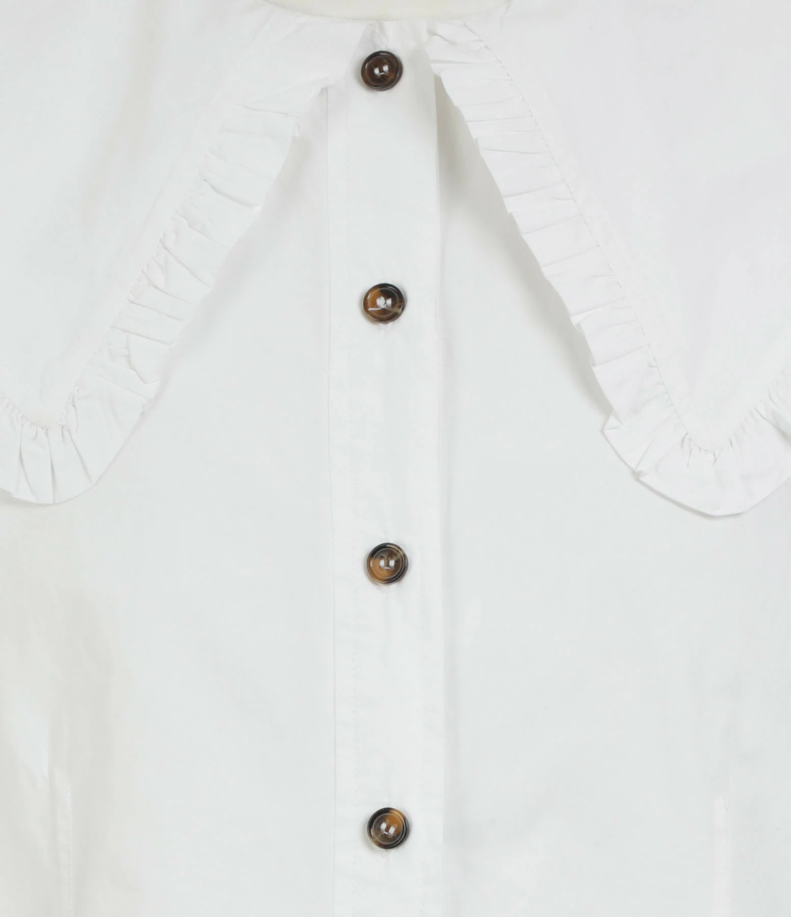 Ganni Top Coton Popeline Blanc – Image 2