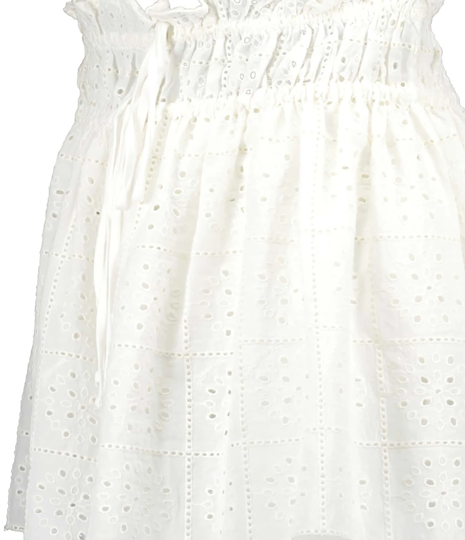 Ganni Jupe Broderie Anglaise Coton Organique Blanc – Image 2
