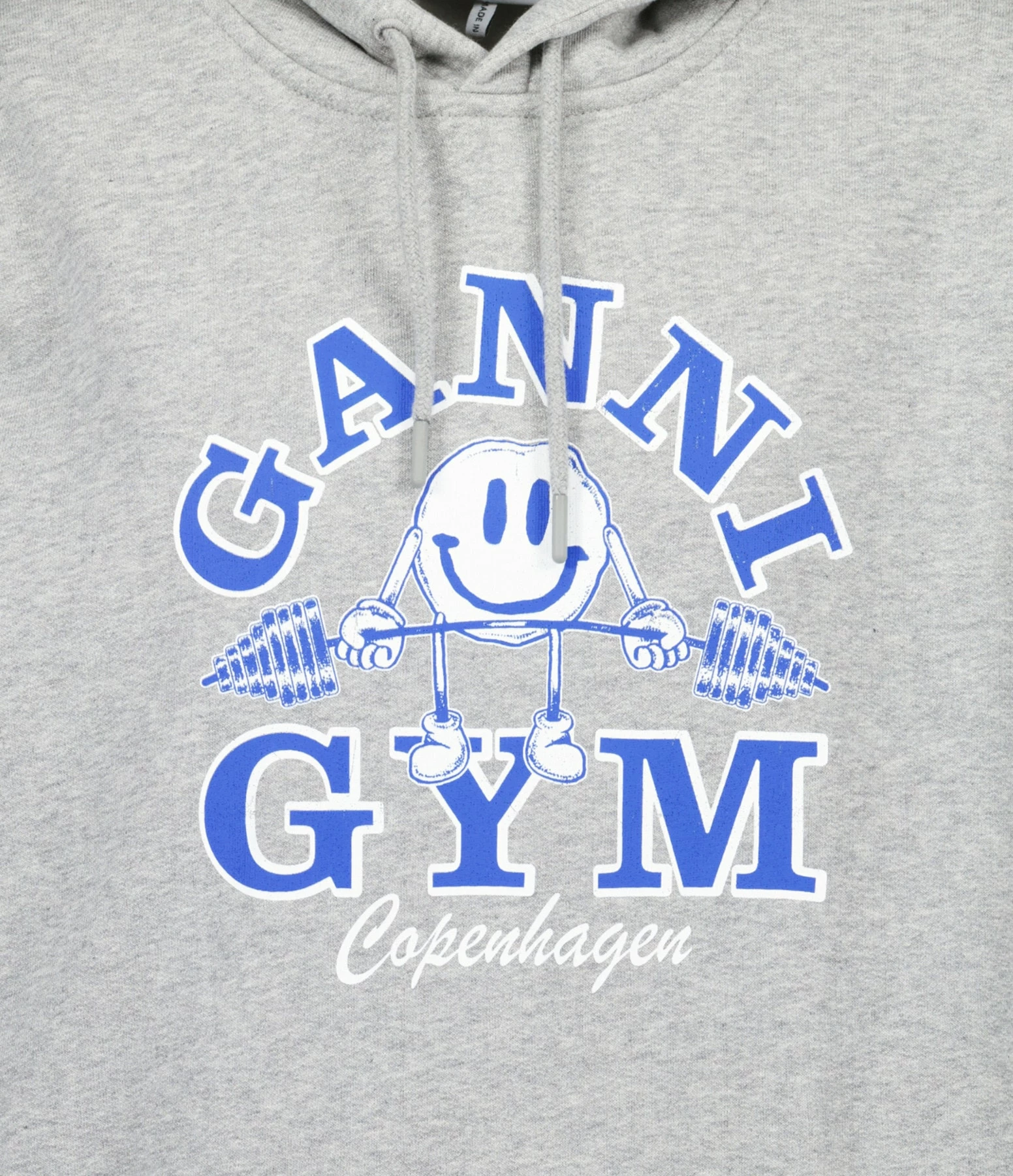 Ganni Sweatshirt Hoodie Oversize Coton Organique Gris – Image 2