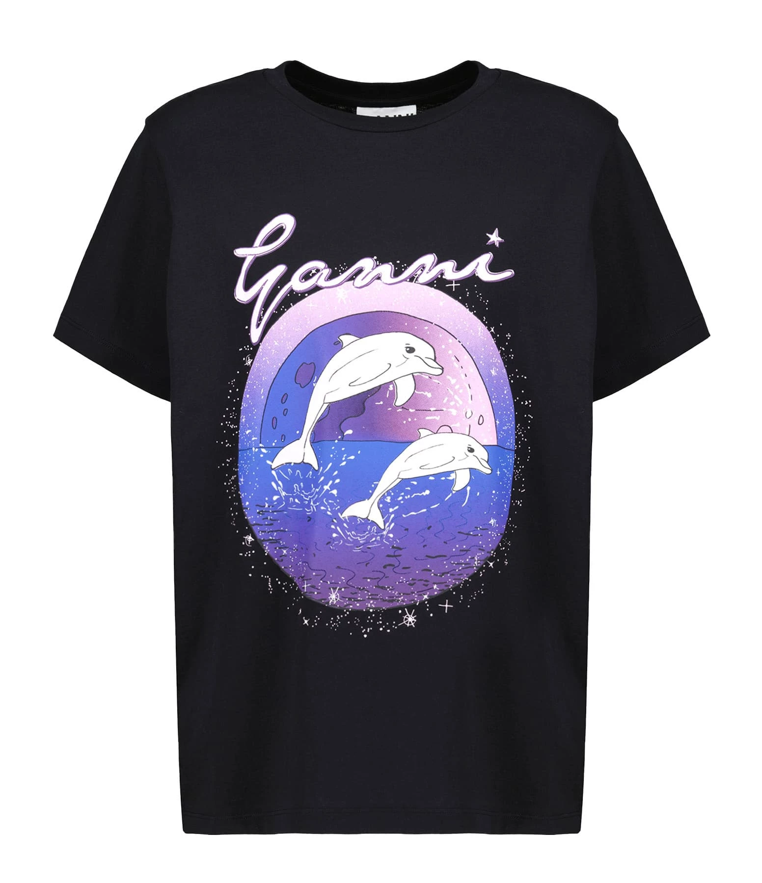 Tee-shirt Ganni Coton Organique Noir