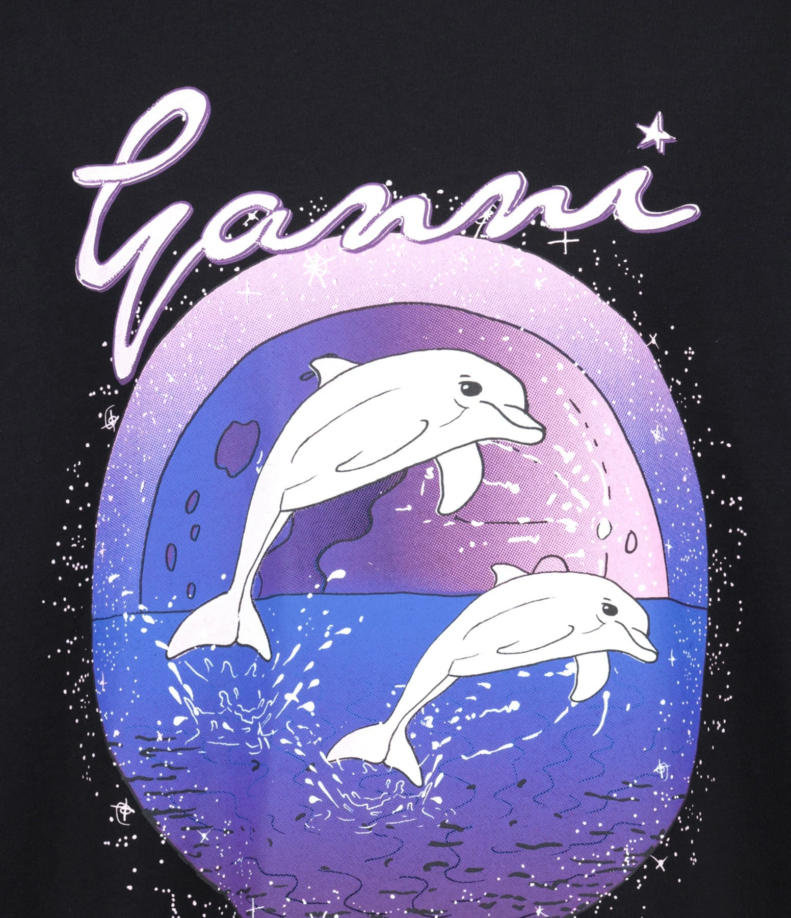 Tee-shirt Ganni Coton Organique Noir – Image 2