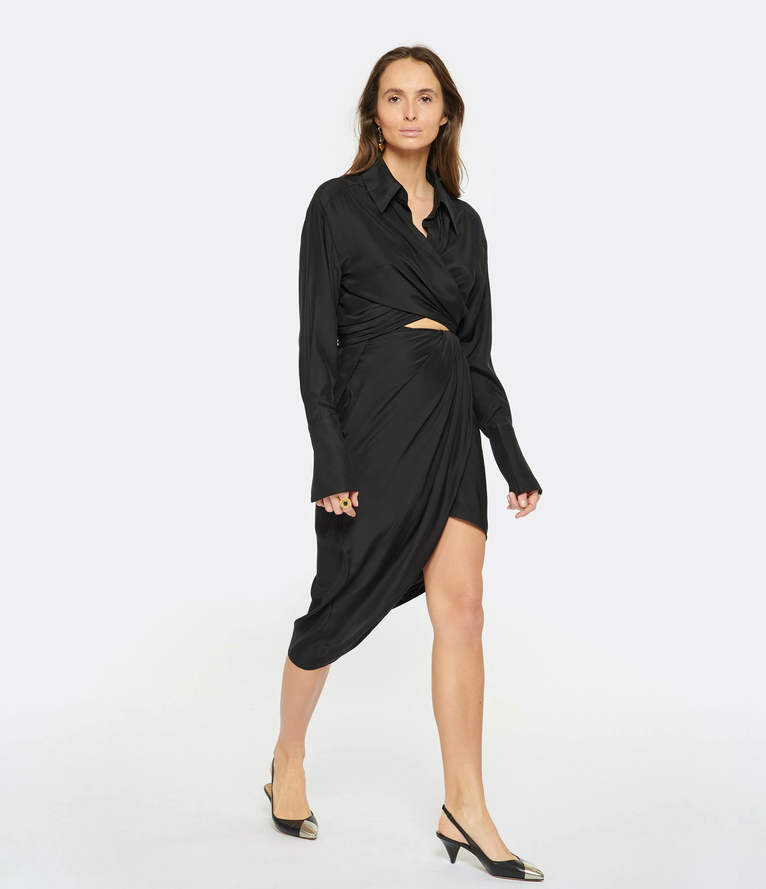 GAUGE81 Chemise Sabinas Soie Noir – Image 4