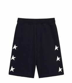 Golden Goose Short Enfant Coton Bleu Foncé