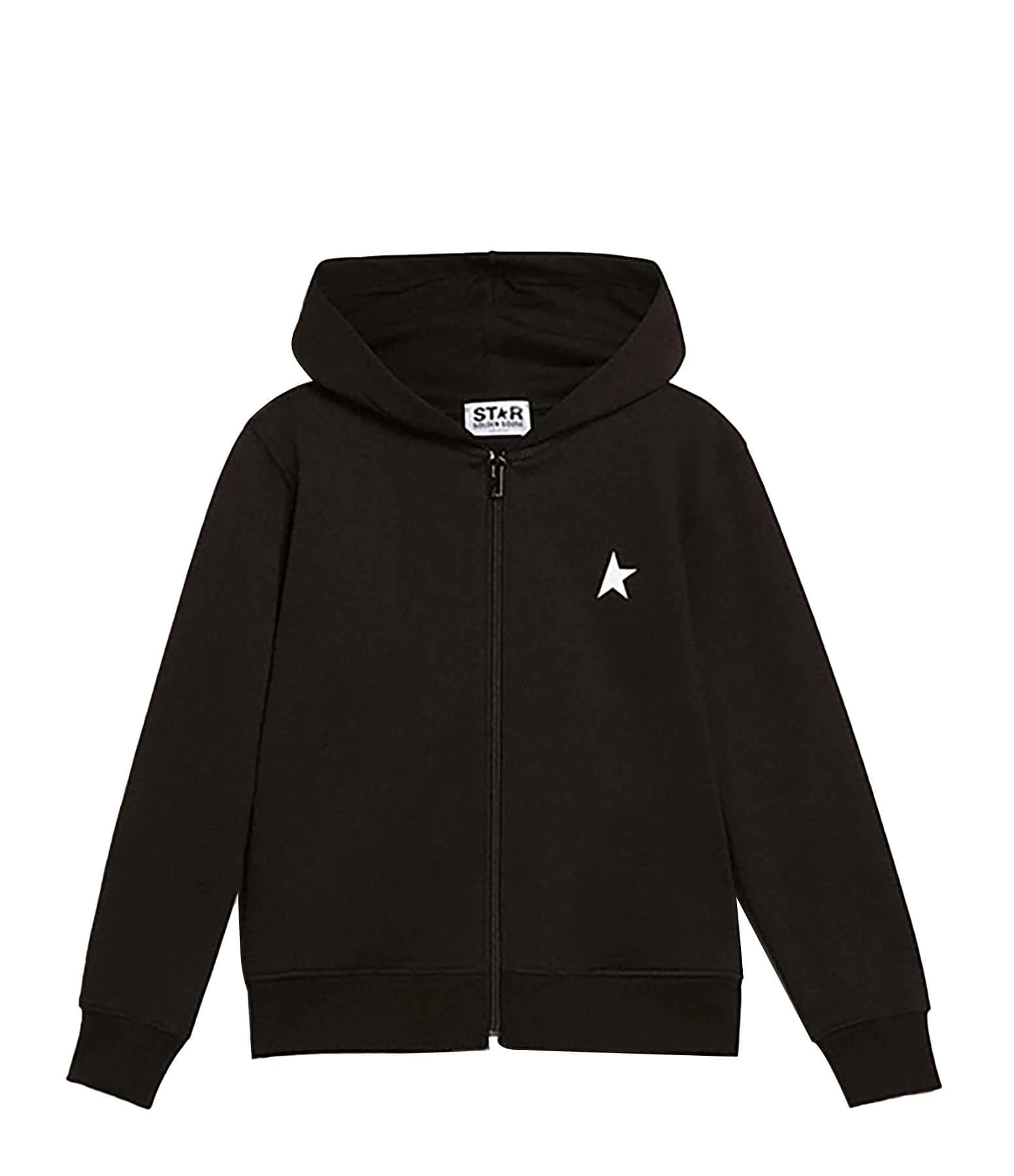 Golden Goose Sweatshirt Hoodie Enfant Star Coton Noir Blanc