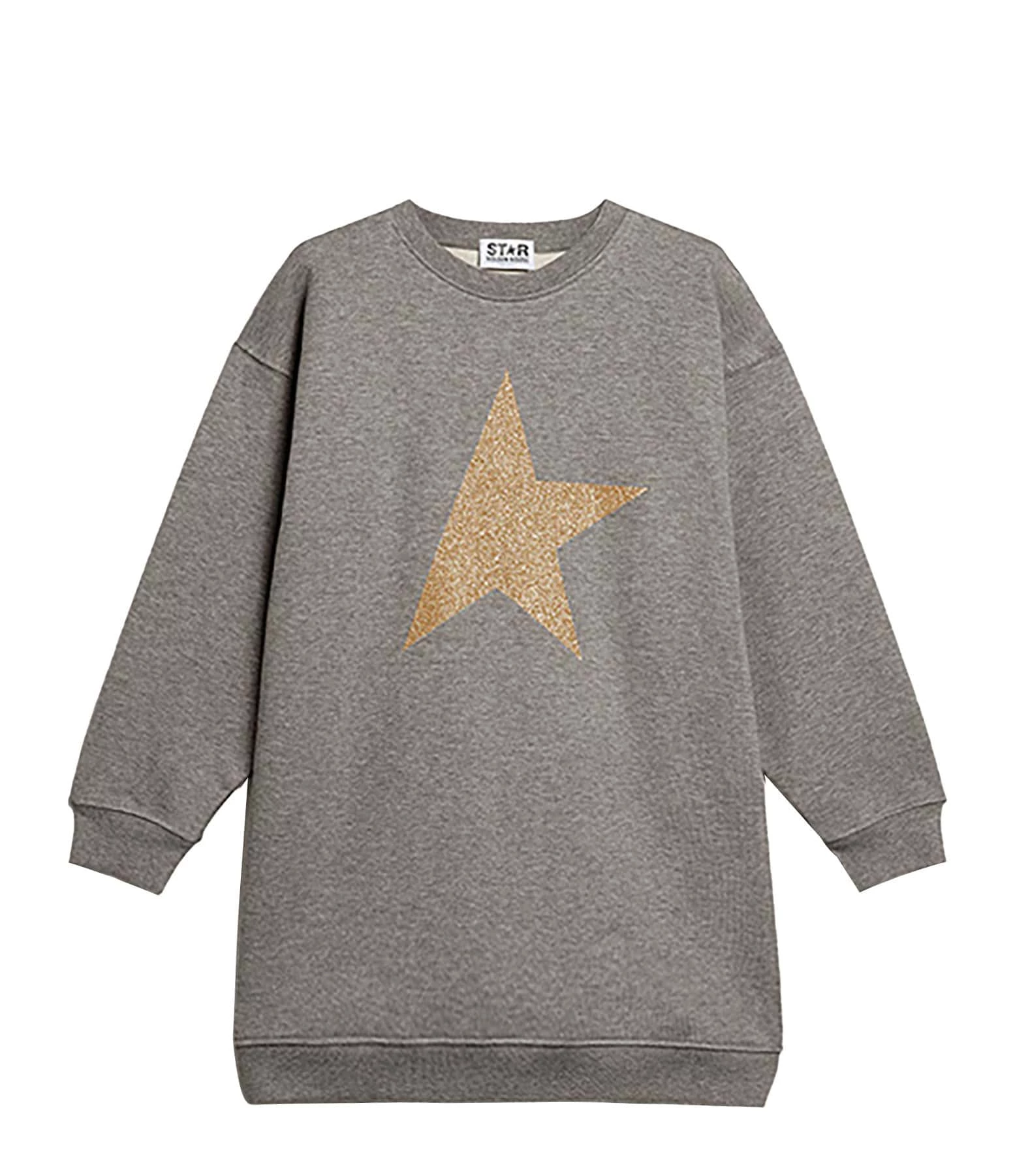 Golden Goose Robe Sweatshirt Enfant Star Coton Gris Doré