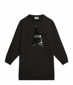Golden Goose Robe Sweatshirt Star Enfant Coton Noir